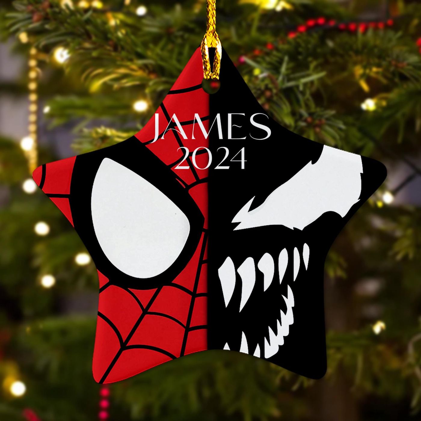 Superhero Character Personalized Ornament: American Alien Movie Xmas Fan Gift – 2024 Custom Christmas Tree Decor for Kids