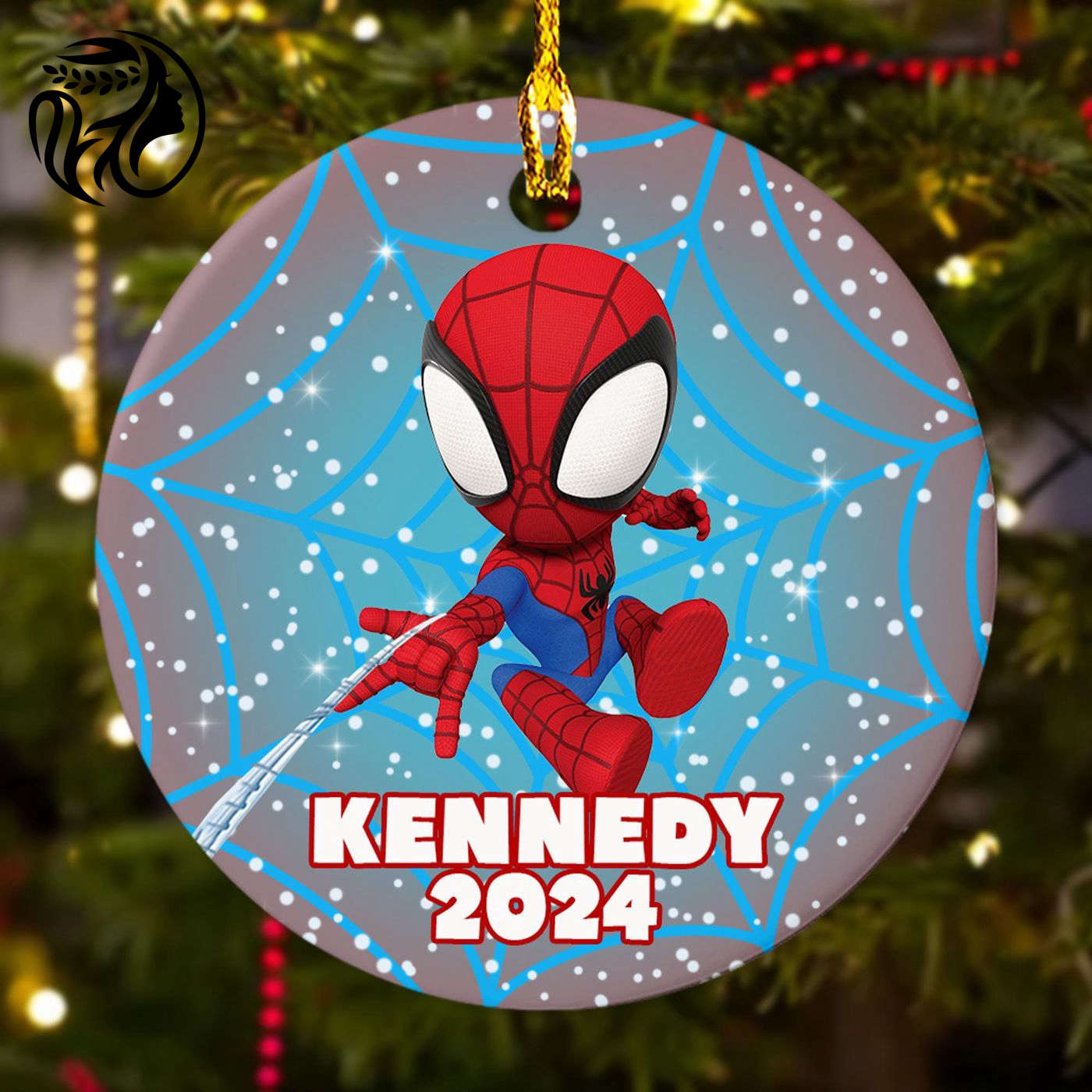 Spider Movie Superhero Ornament: Customized 2024 Xmas Tree Decor Gift For Kids