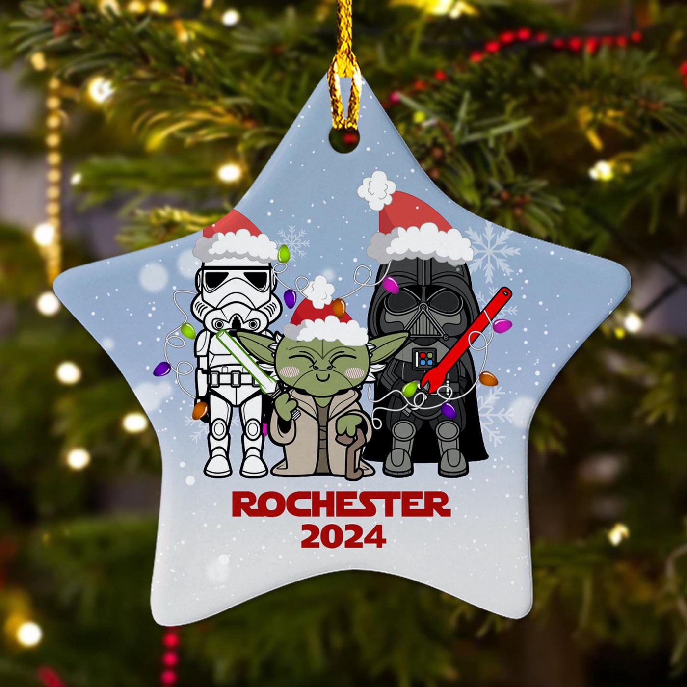 Custom Star Family Hero Christmas Ornament Galaxy Movie Character Reflection 2024 Tree Decor & Xmas Gift
