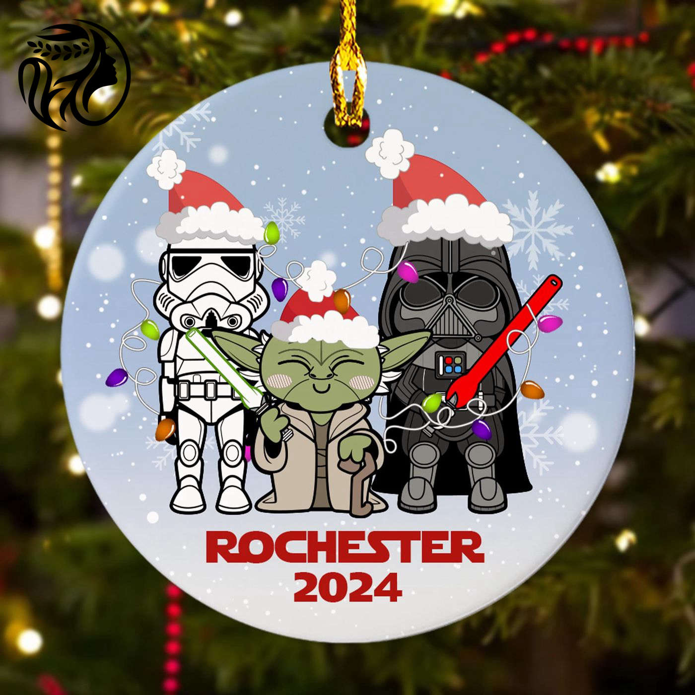 Custom Star Family Hero Christmas Ornament Galaxy Movie Character Reflection 2024 Tree Decor & Xmas Gift