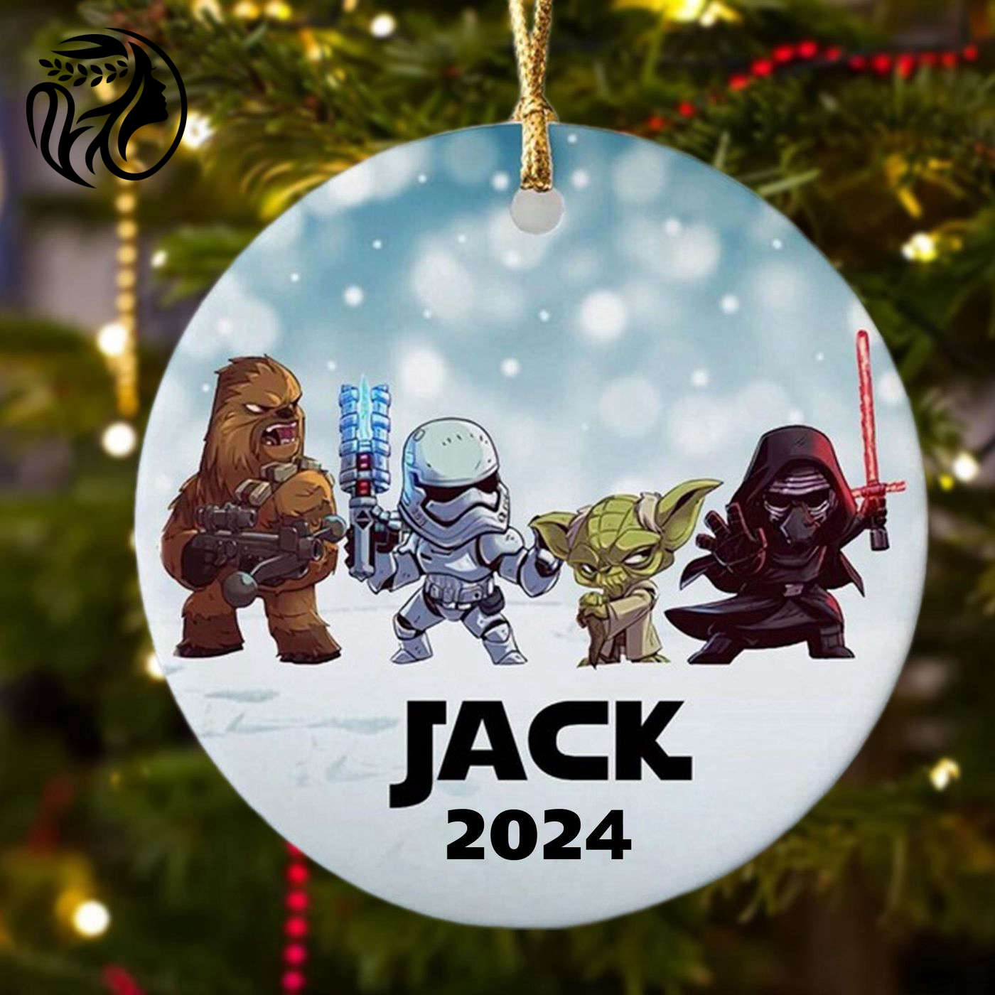 Customized Star Hero Christmas Ornament: Galaxy Xmas Movie Character Reflection 2024 Tree Decor for Kids