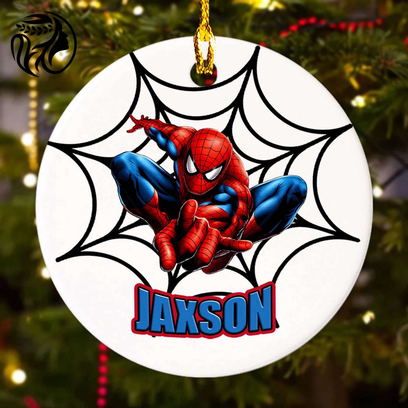 Custom Spider Hero Xmas Ornament – Personalized 2024 Christmas Tree Decor Gift for Kids