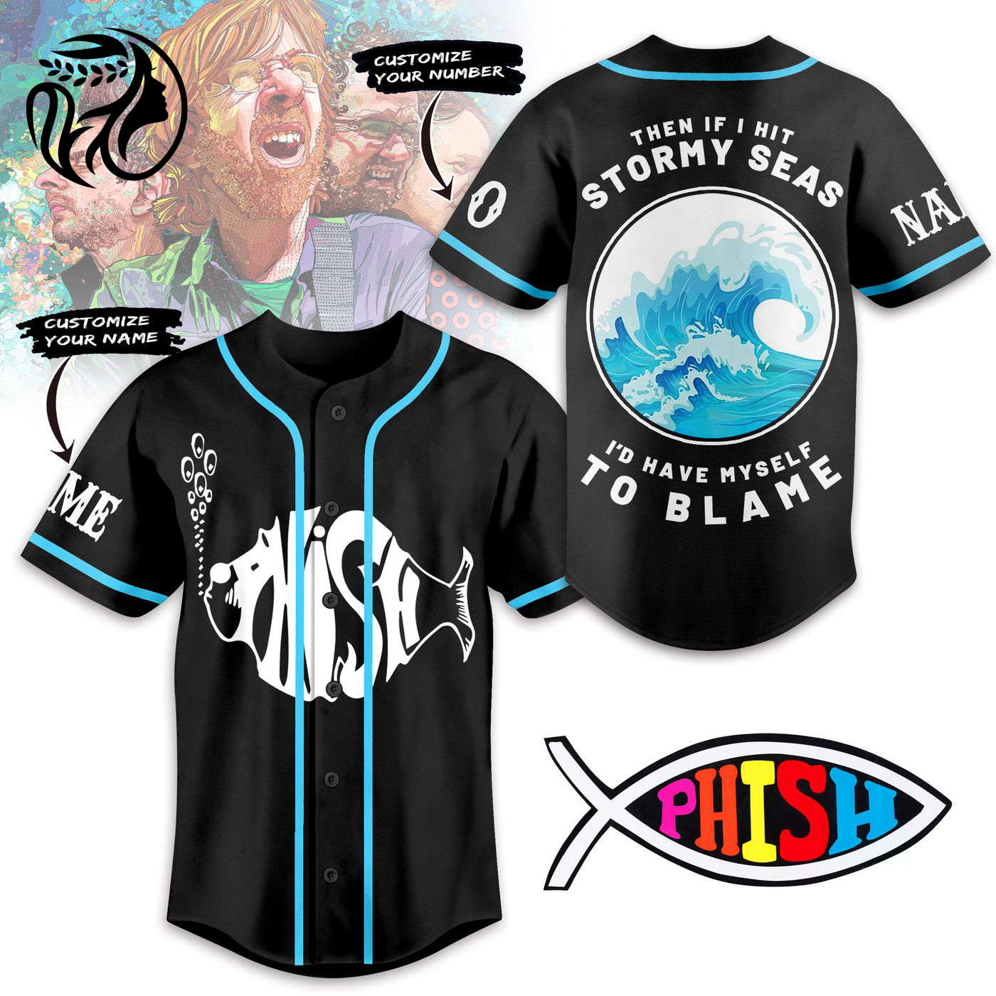 Phish Baseball Jersey For Men Women And Kids Gift