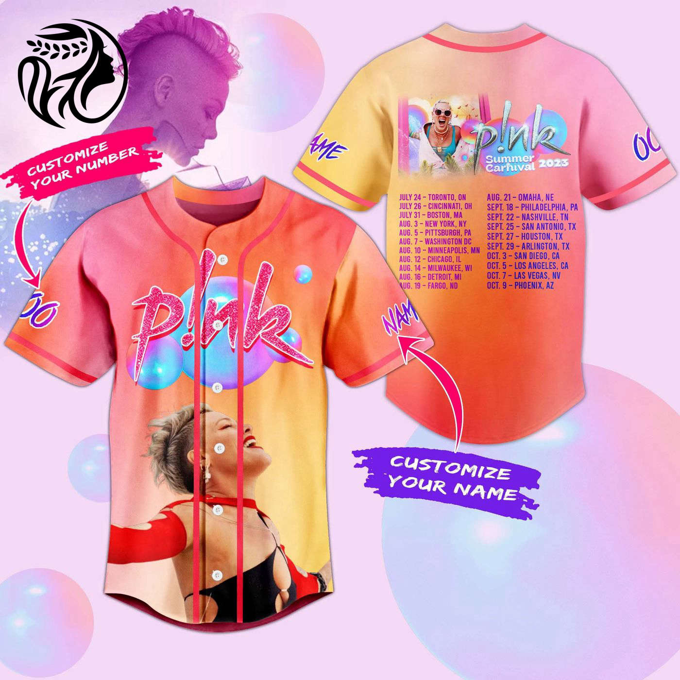 Pink Baseball Jersey For Men Women And Kids Gift