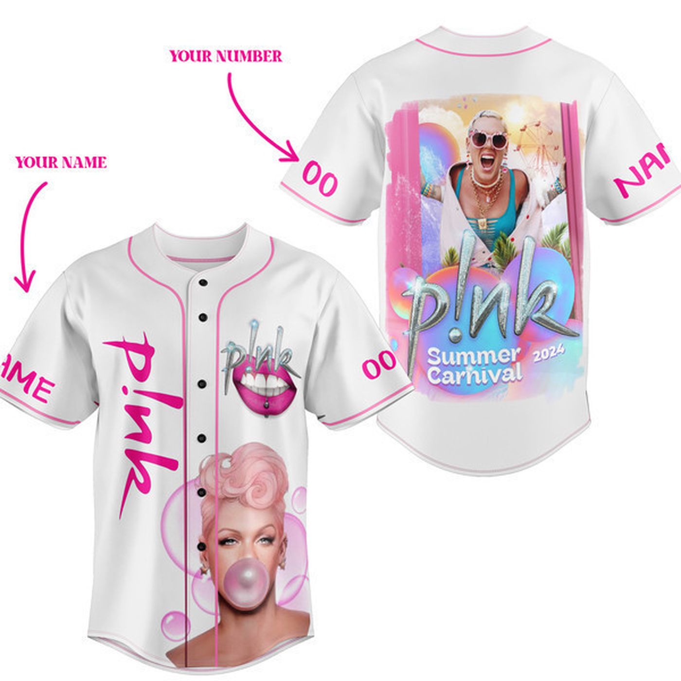 Pink Baseball Jersey For Men Women And Kids Gift