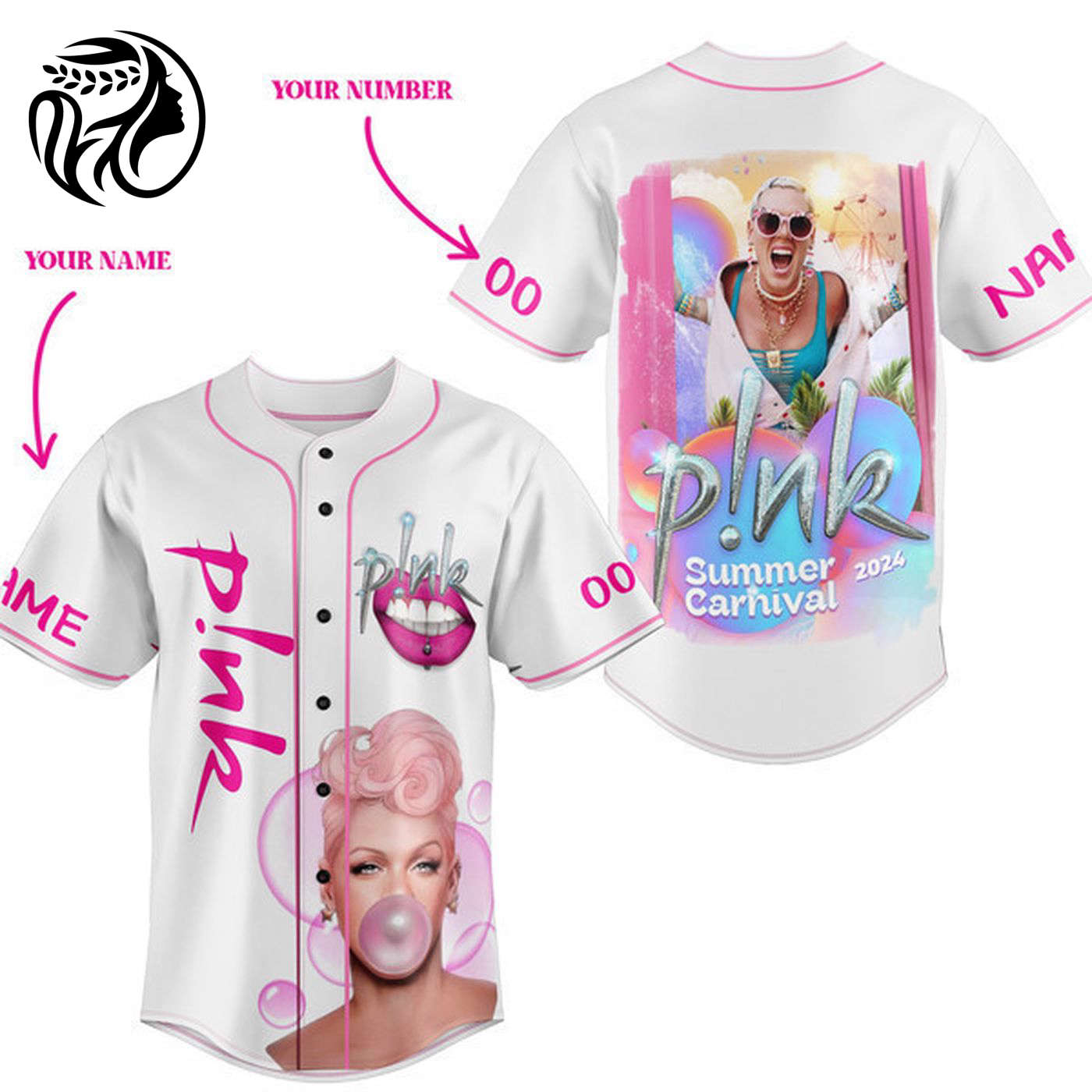 Pink Baseball Jersey For Men Women And Kids Gift