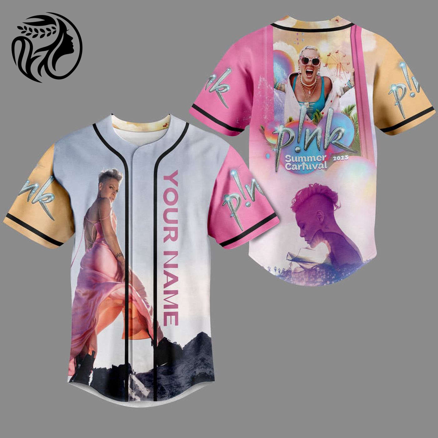 Pink Summer Carnival Baseball Jersey For Men Women And Kids Gift