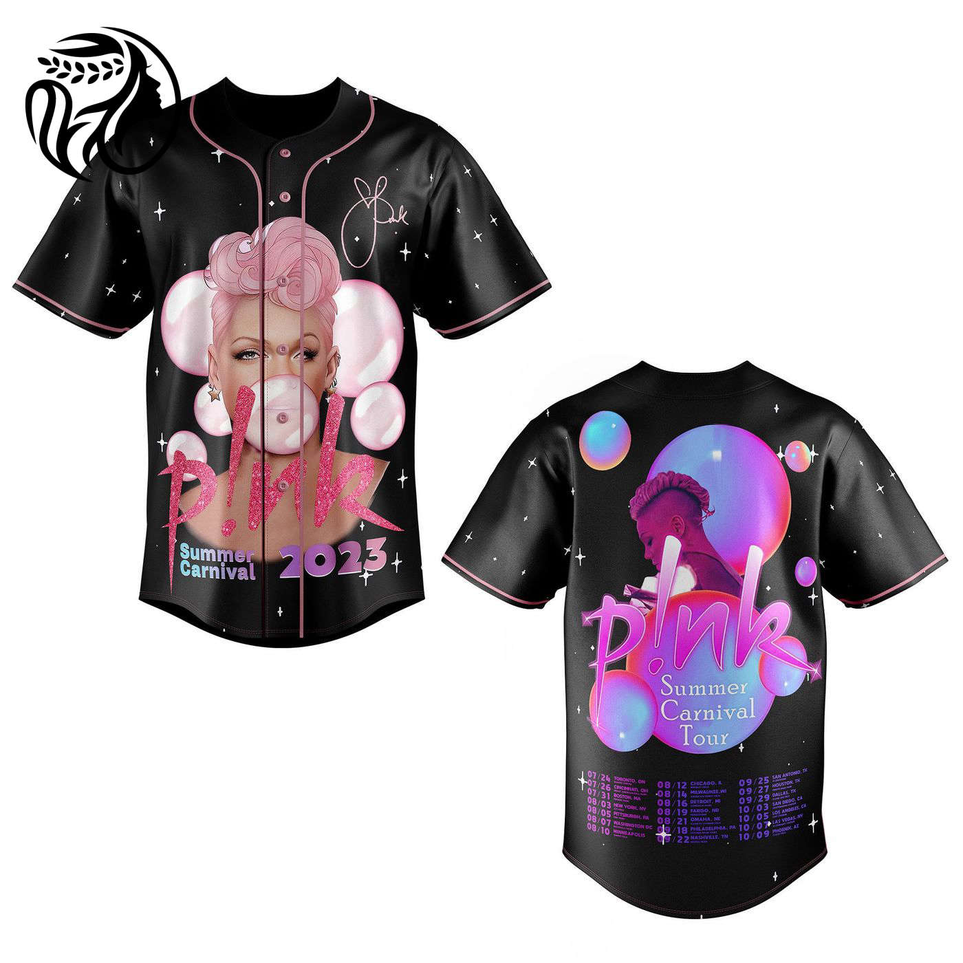 Pink Summer Carnival Baseball Jersey For Men Women And Kids Gift