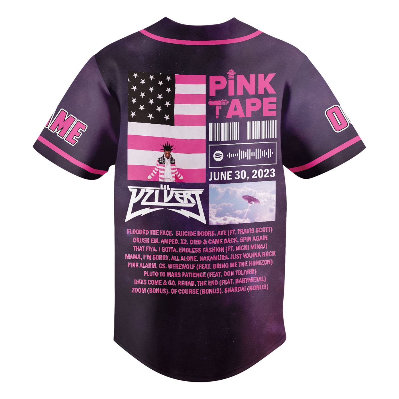 Pink Tape Baseball Jersey For Men Women And Kids Gift