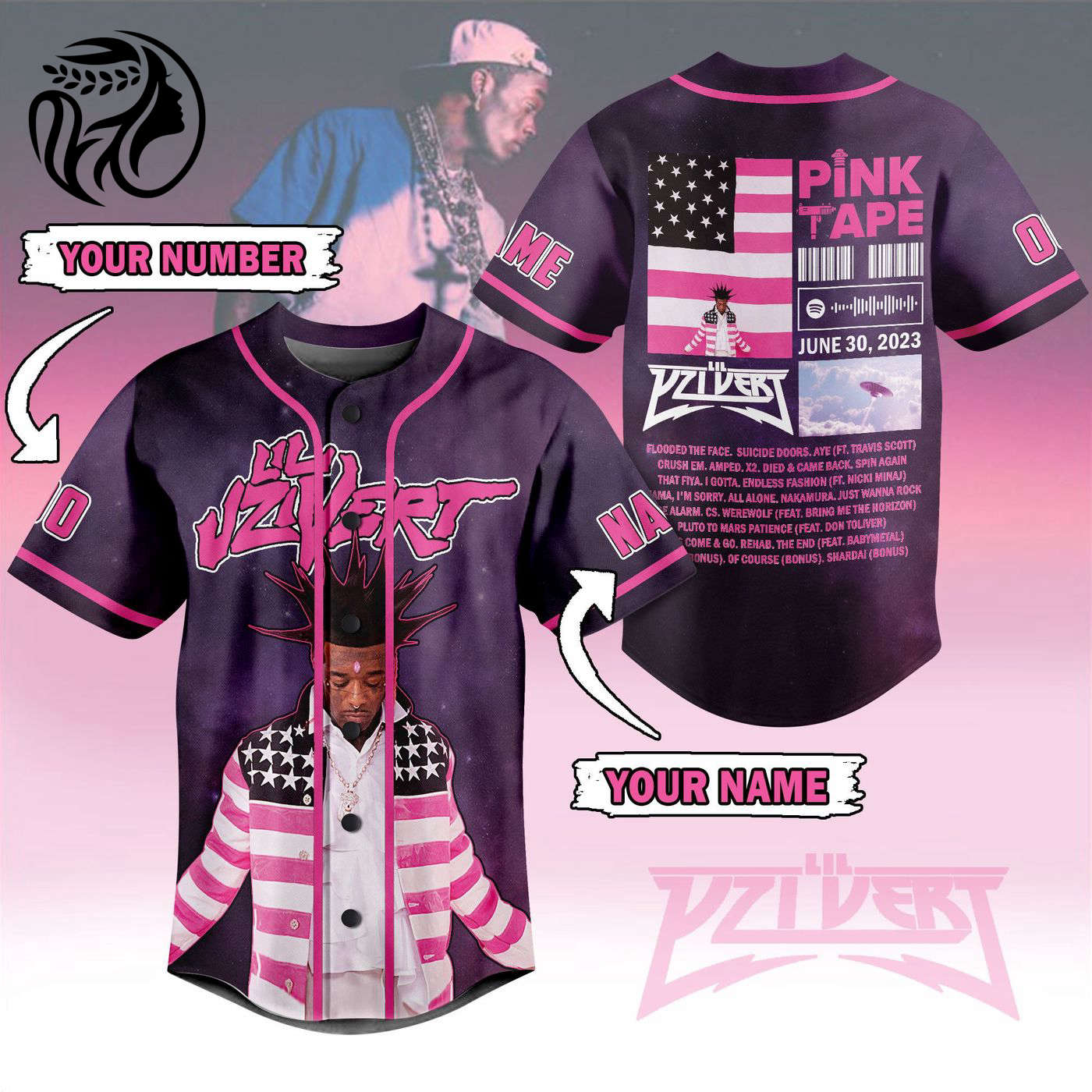 Pink Tape Baseball Jersey For Men Women And Kids Gift