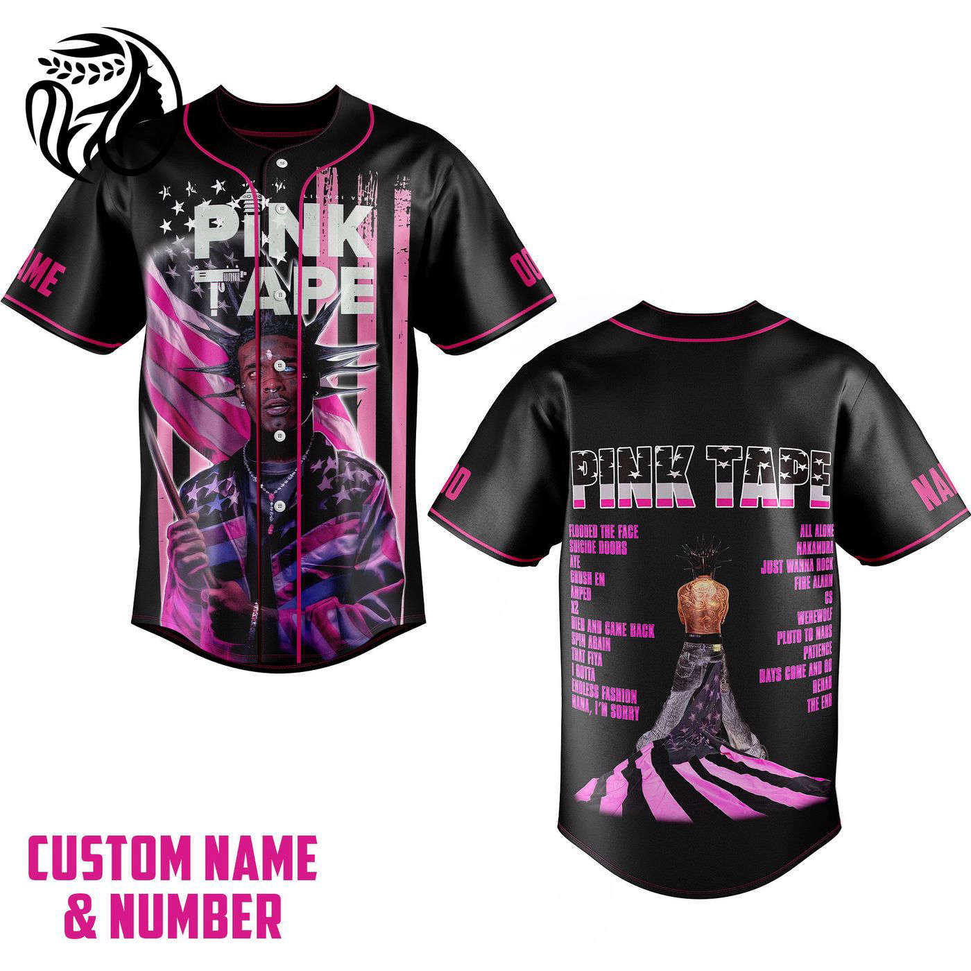 Pink Tape Baseball Jersey For Men Women And Kids Gift