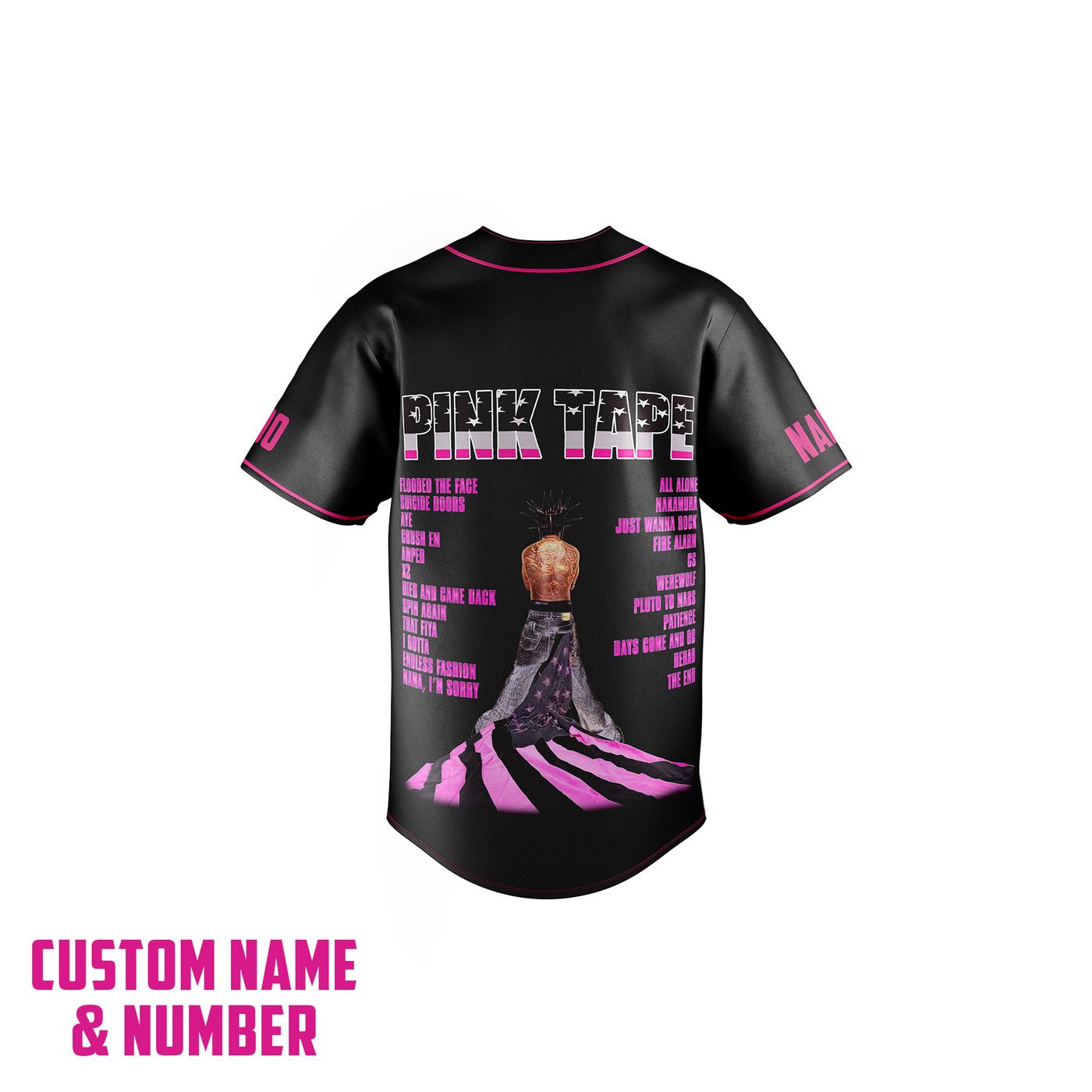 Pink Tape Baseball Jersey For Men Women And Kids Gift