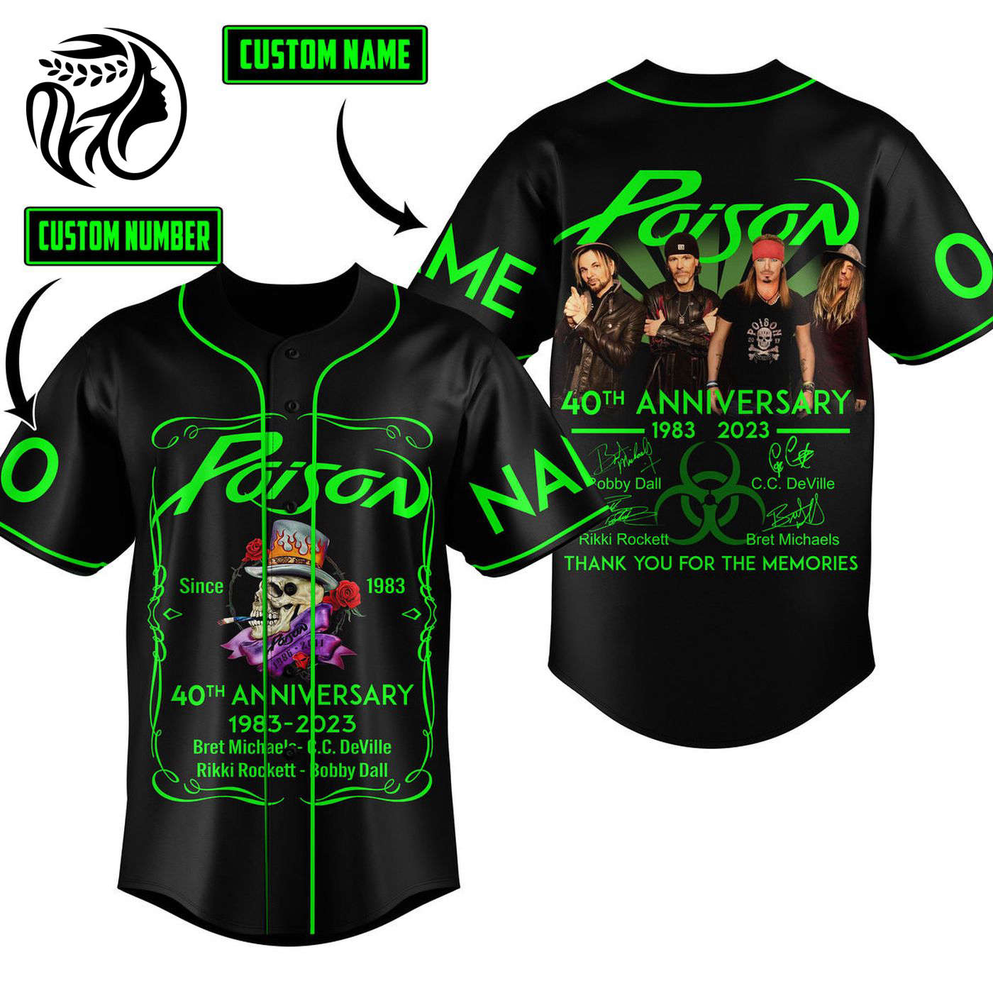 Poison Giftth Anniversary Baseball Jersey For Men Women And Kids Gift