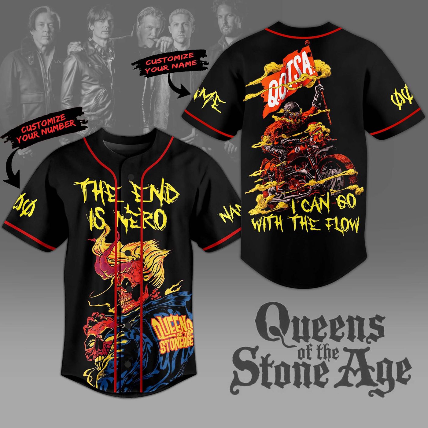 Queens of the Stone Age Baseball Jersey For Men Women And Kids Gift