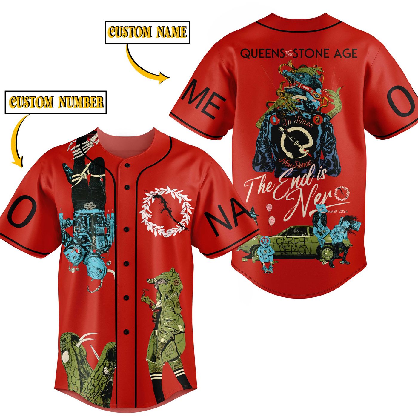 Queens Of The Stone Age Baseball Jersey For Men Women And Kids Gift