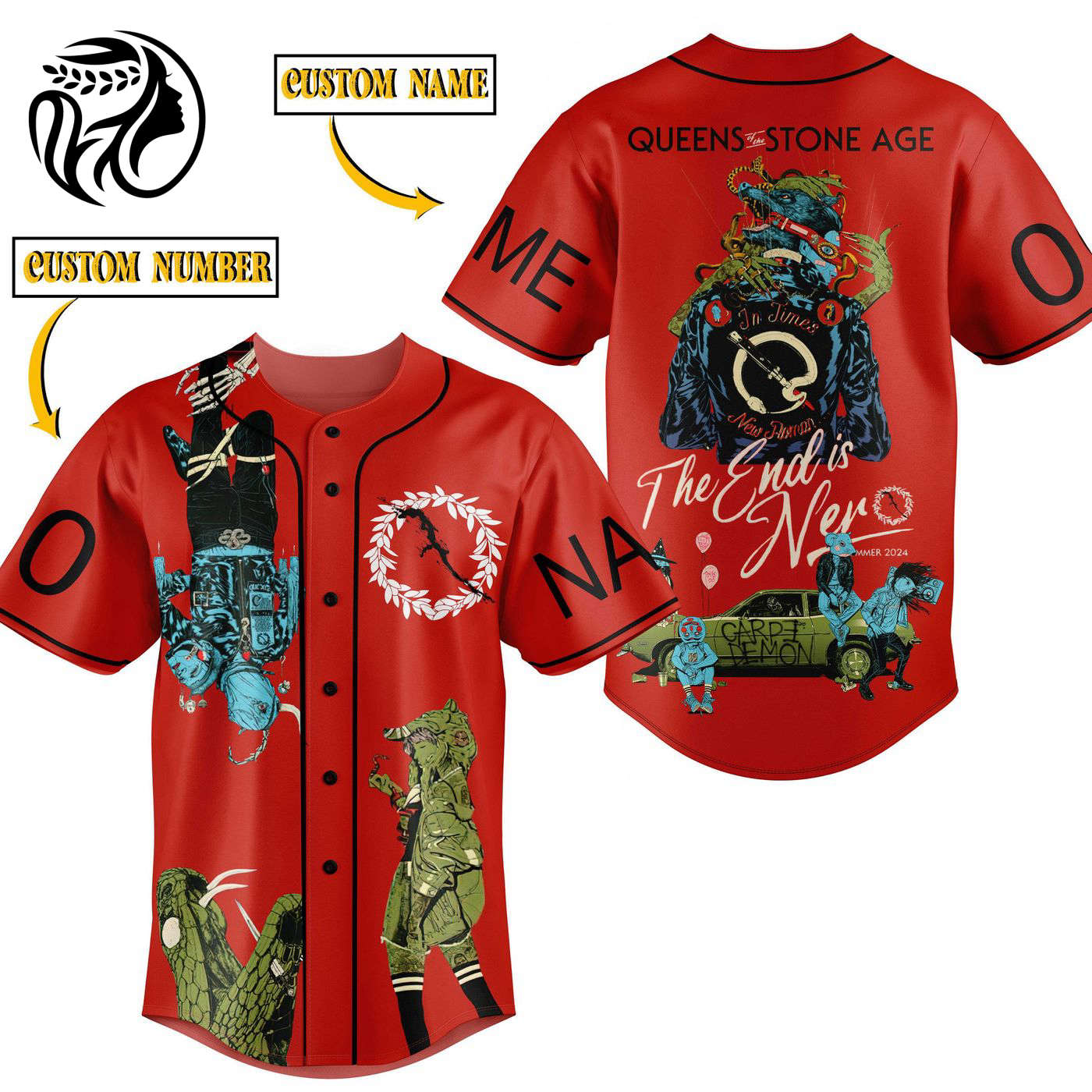 Queens Of The Stone Age Baseball Jersey For Men Women And Kids Gift