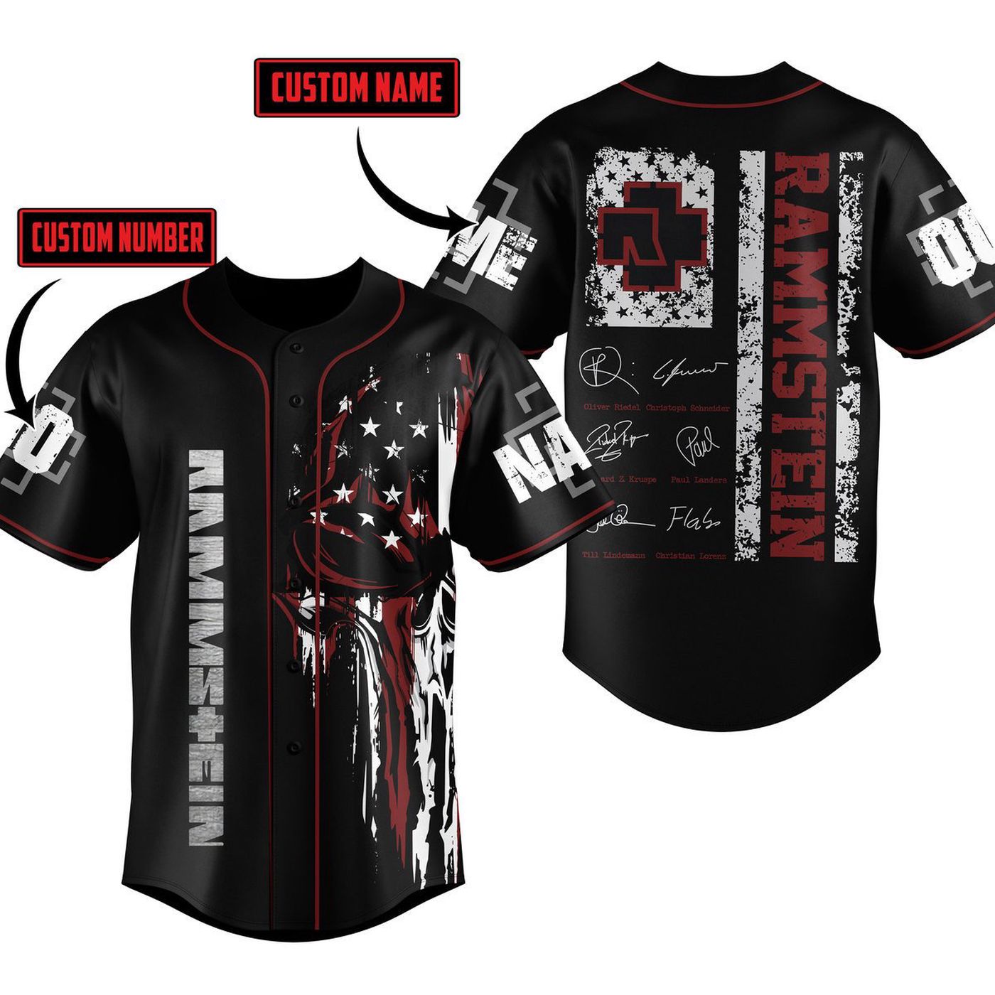 Rammstein Baseball Jersey For Men Women And Kids Gift