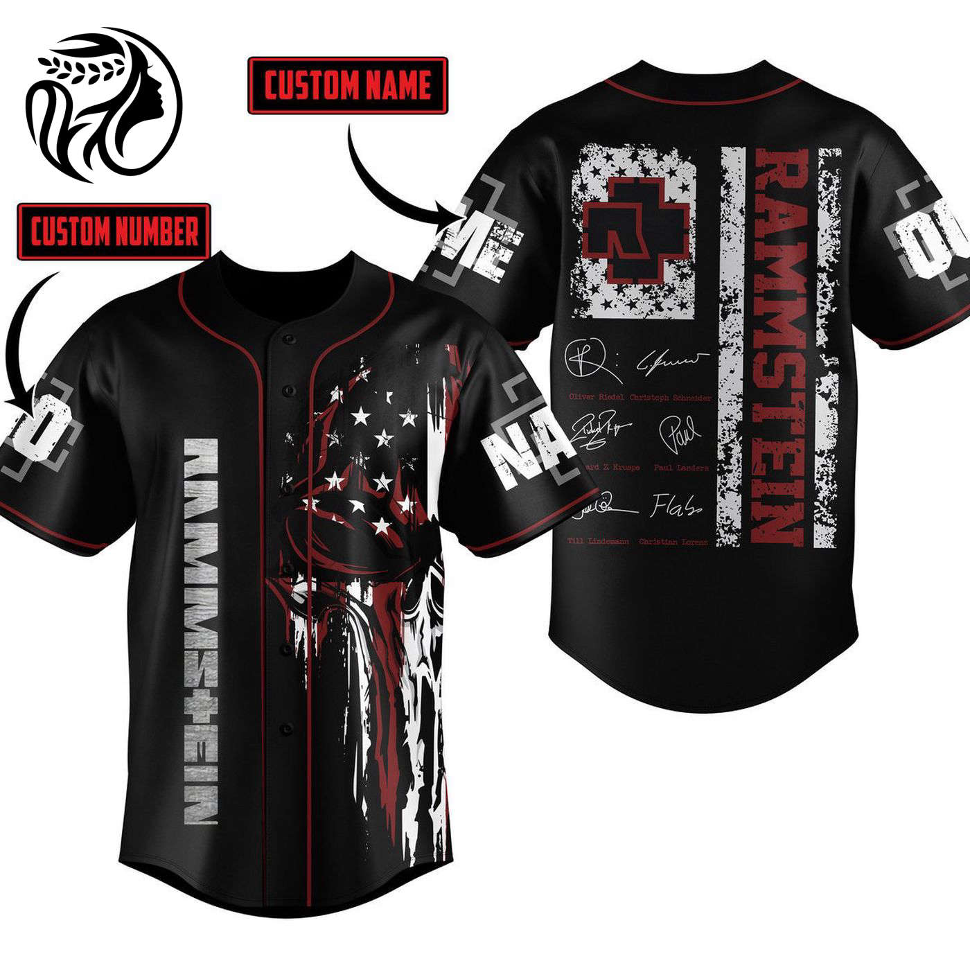 Rammstein Baseball Jersey For Men Women And Kids Gift