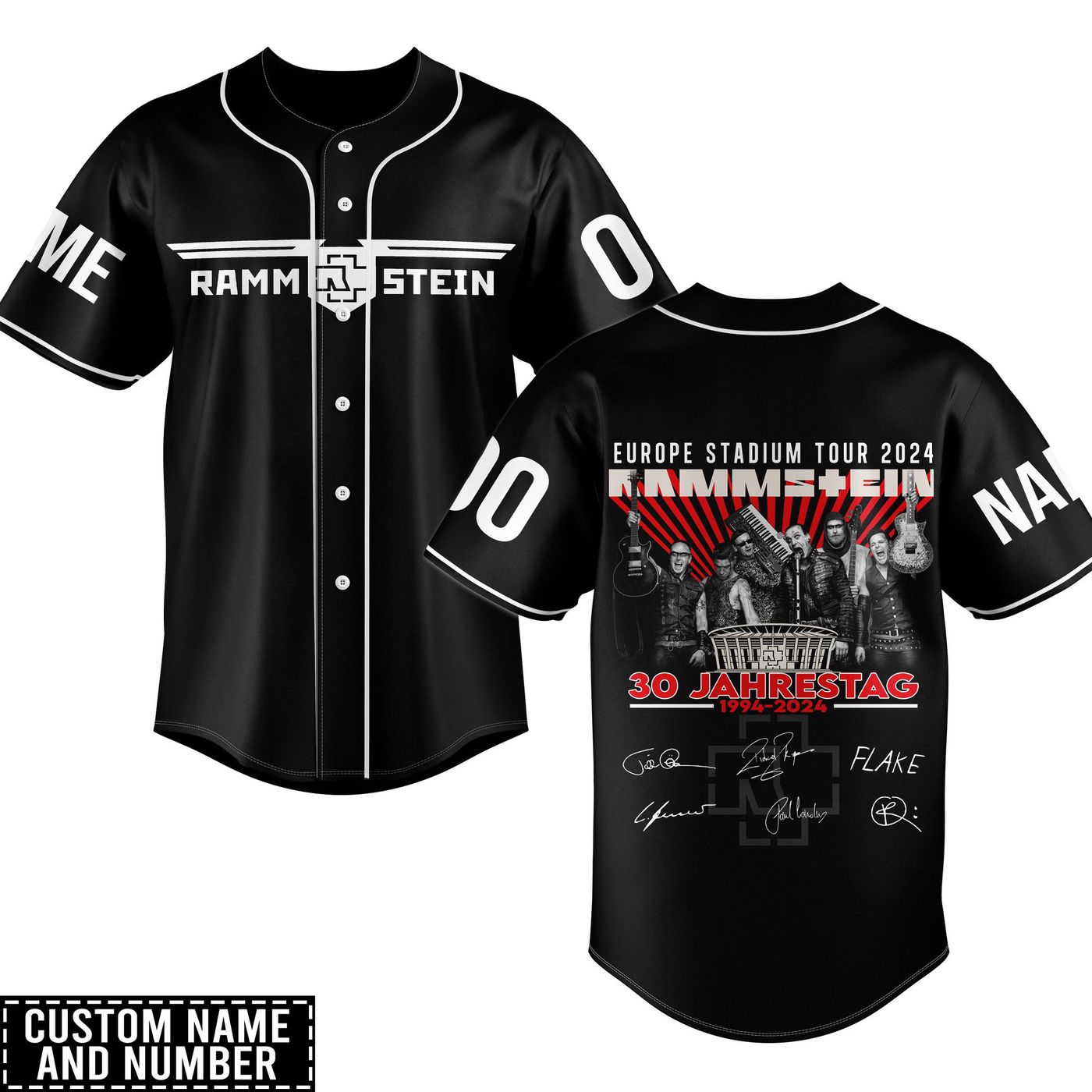 Rammstein Baseball Jersey For Men Women And Kids Gift