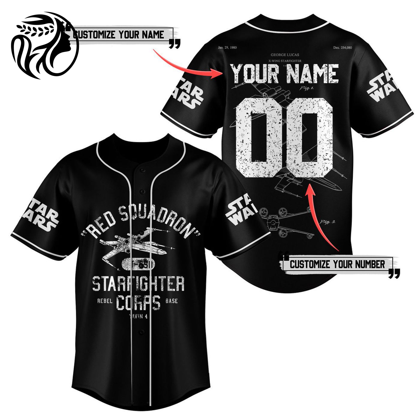 Red Squadron Baseball Jersey For Men Women And Kids Gift