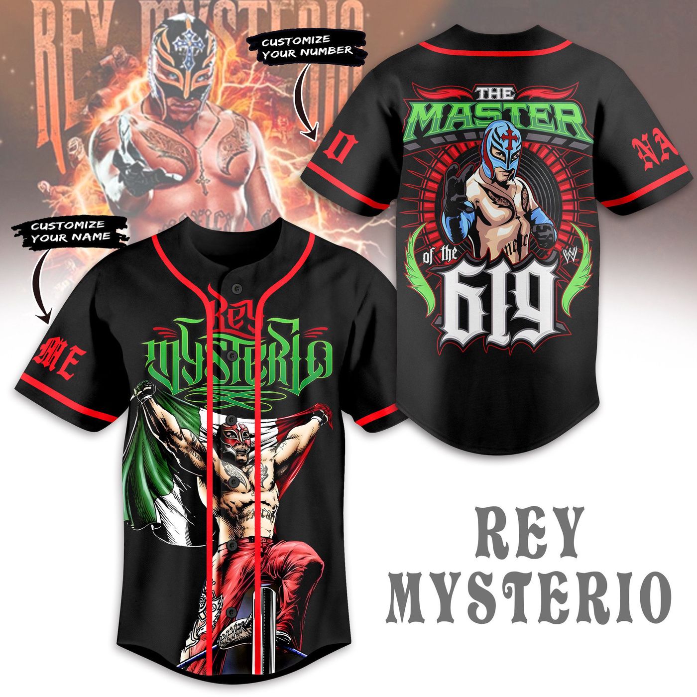 Rey Mysterio Baseball Jersey For Men Women And Kids Gift
