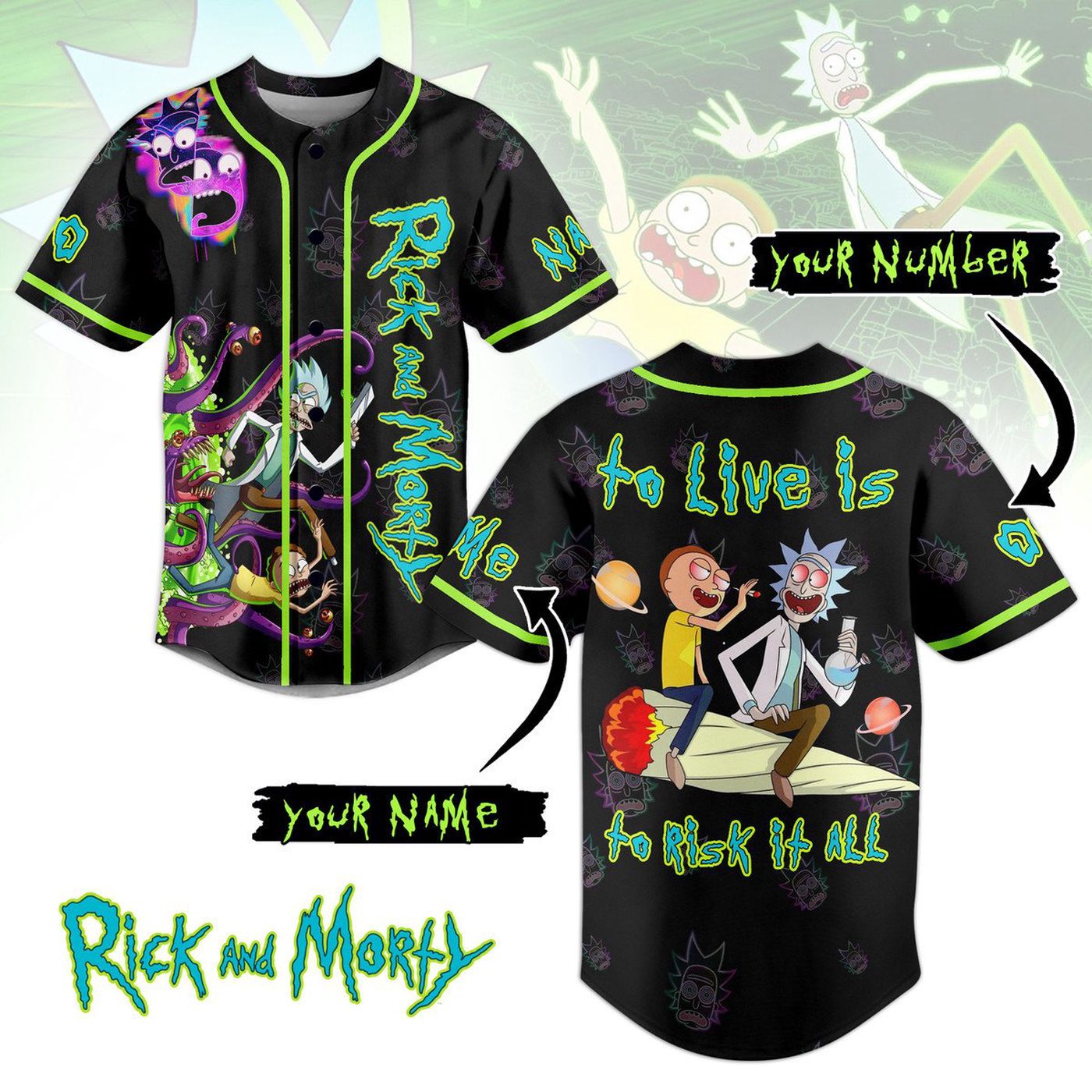 Rick And Morty Baseball Jersey For Men Women And Kids Gift