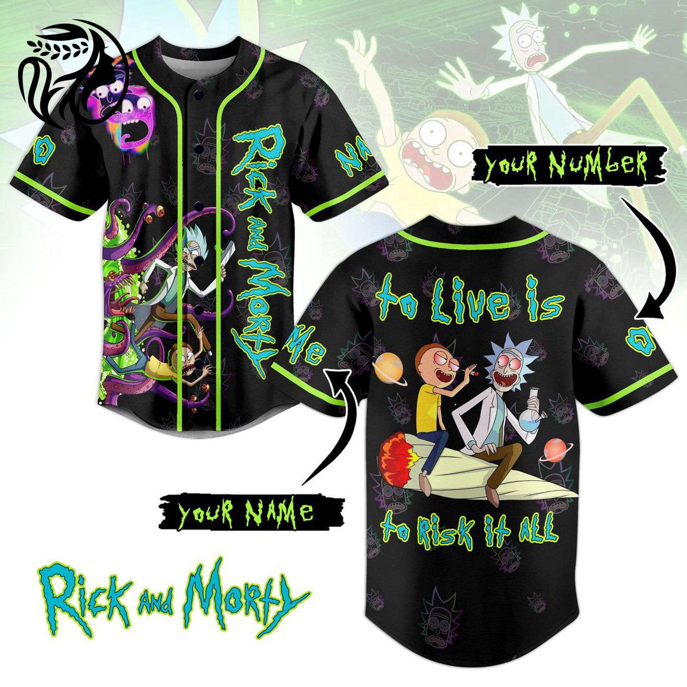 Rick And Morty Baseball Jersey For Men Women And Kids Gift