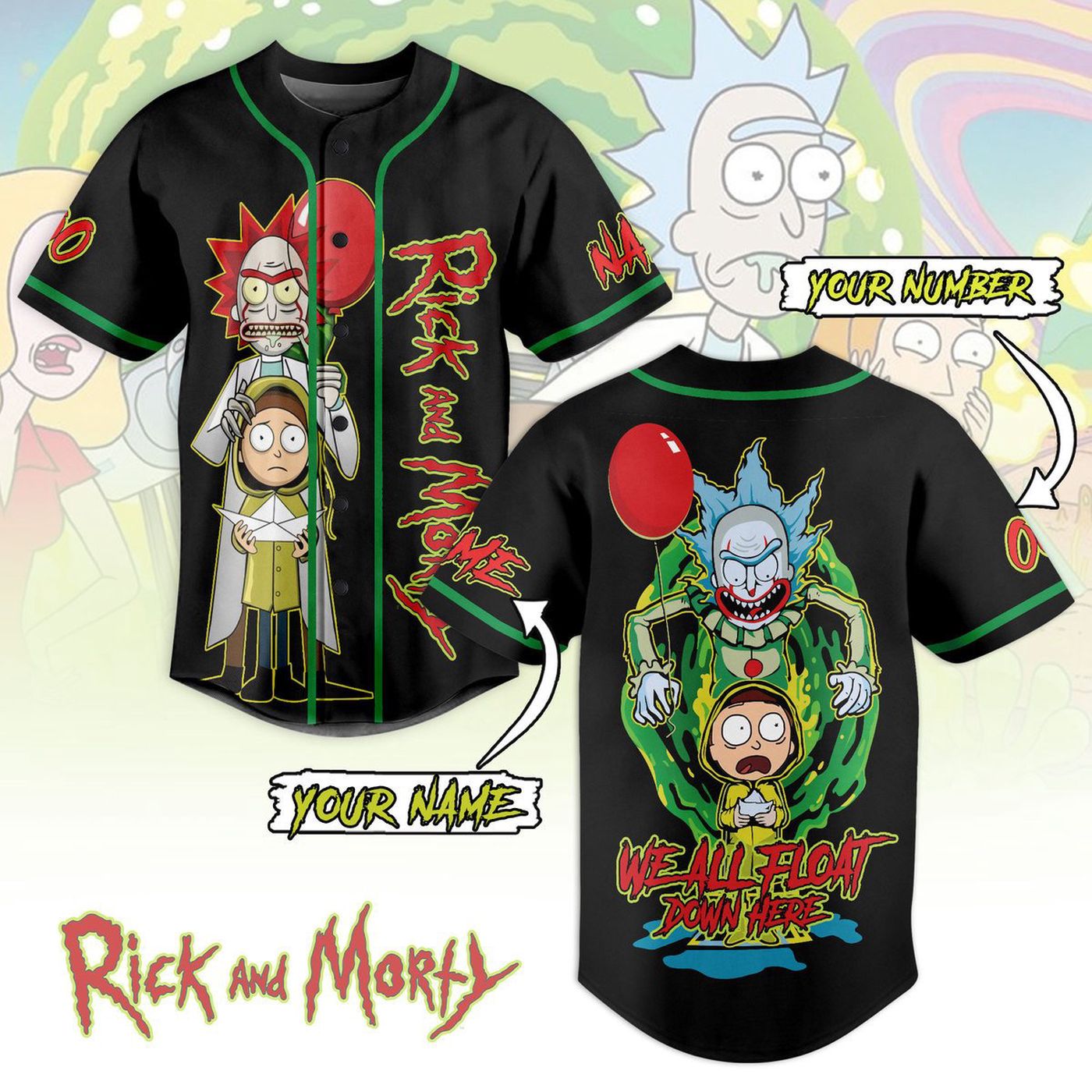 Rick and Morty Baseball Jersey For Men Women And Kids Gift