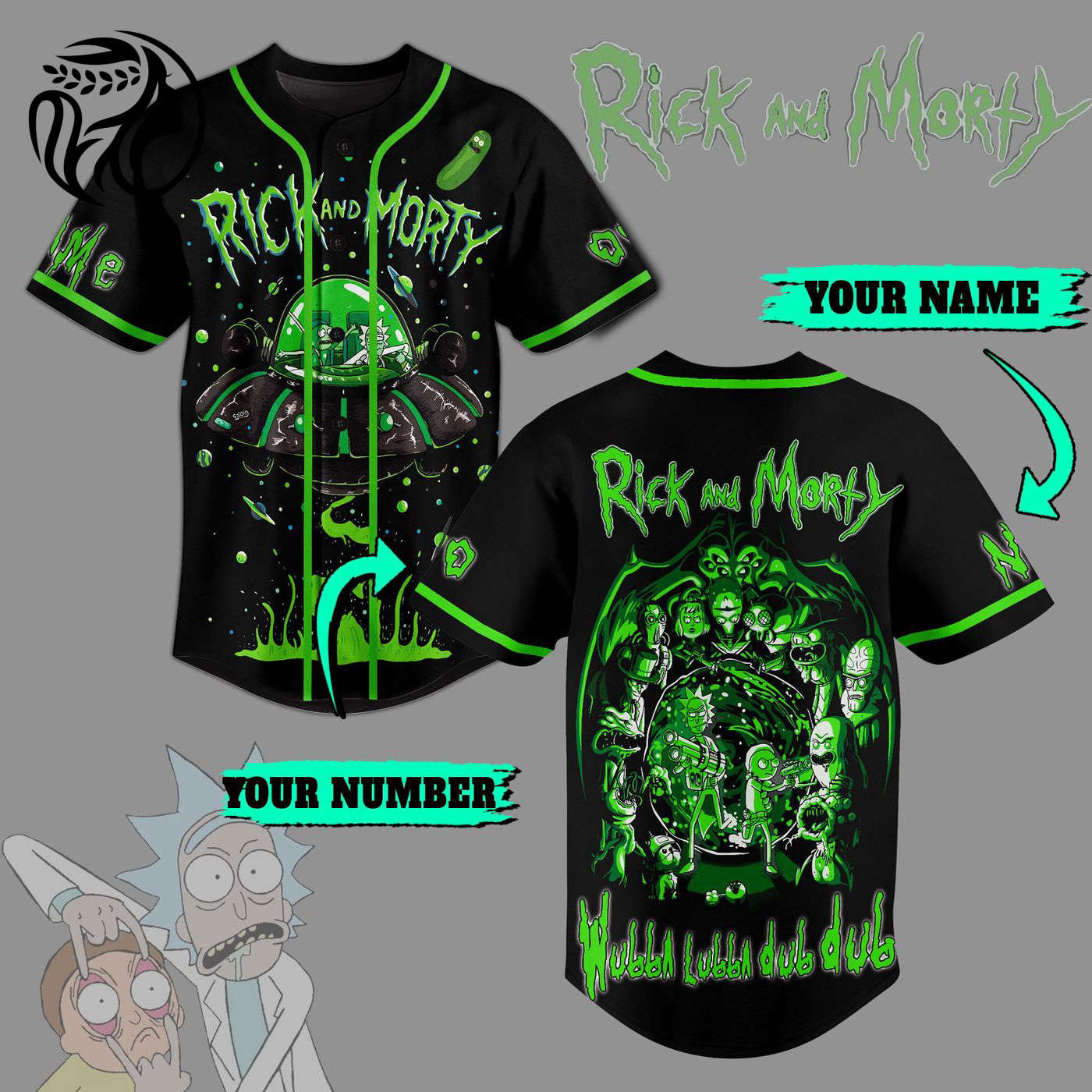 Rick and Morty Baseball Jersey For Men Women And Kids Gift