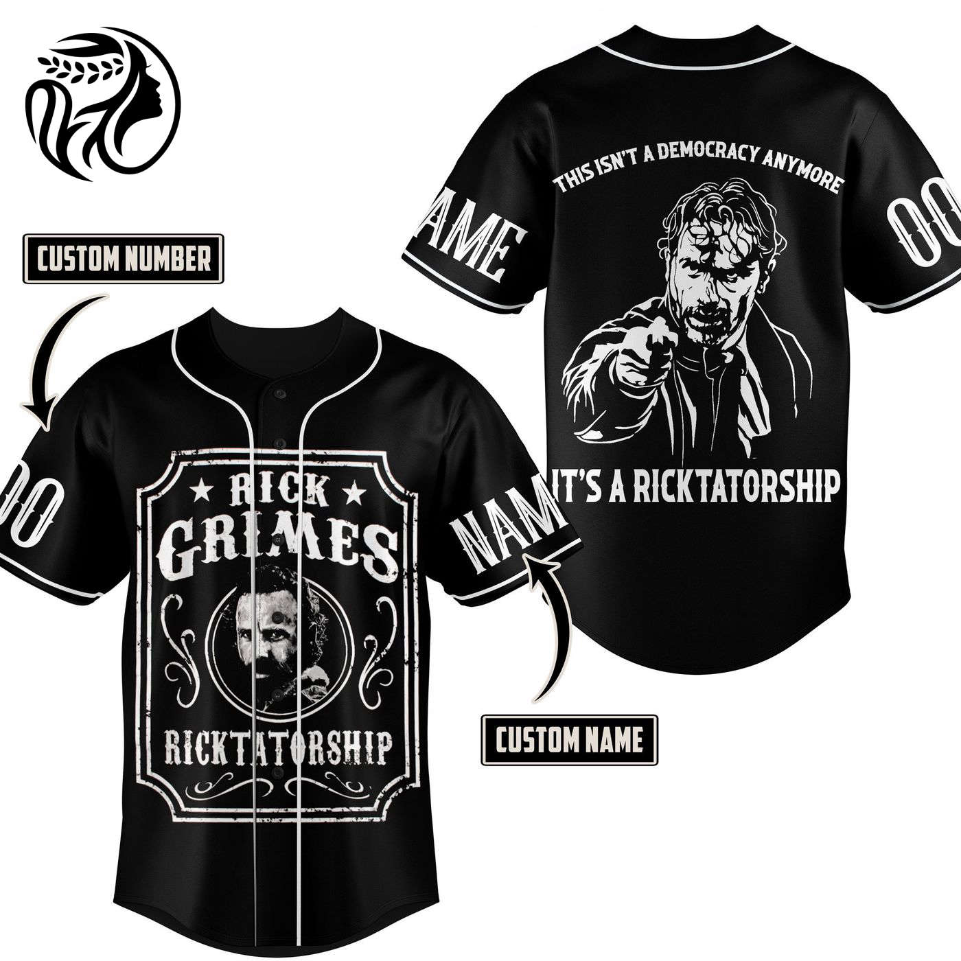 Rick Grimes Baseball Jersey For Men Women And Kids Gift