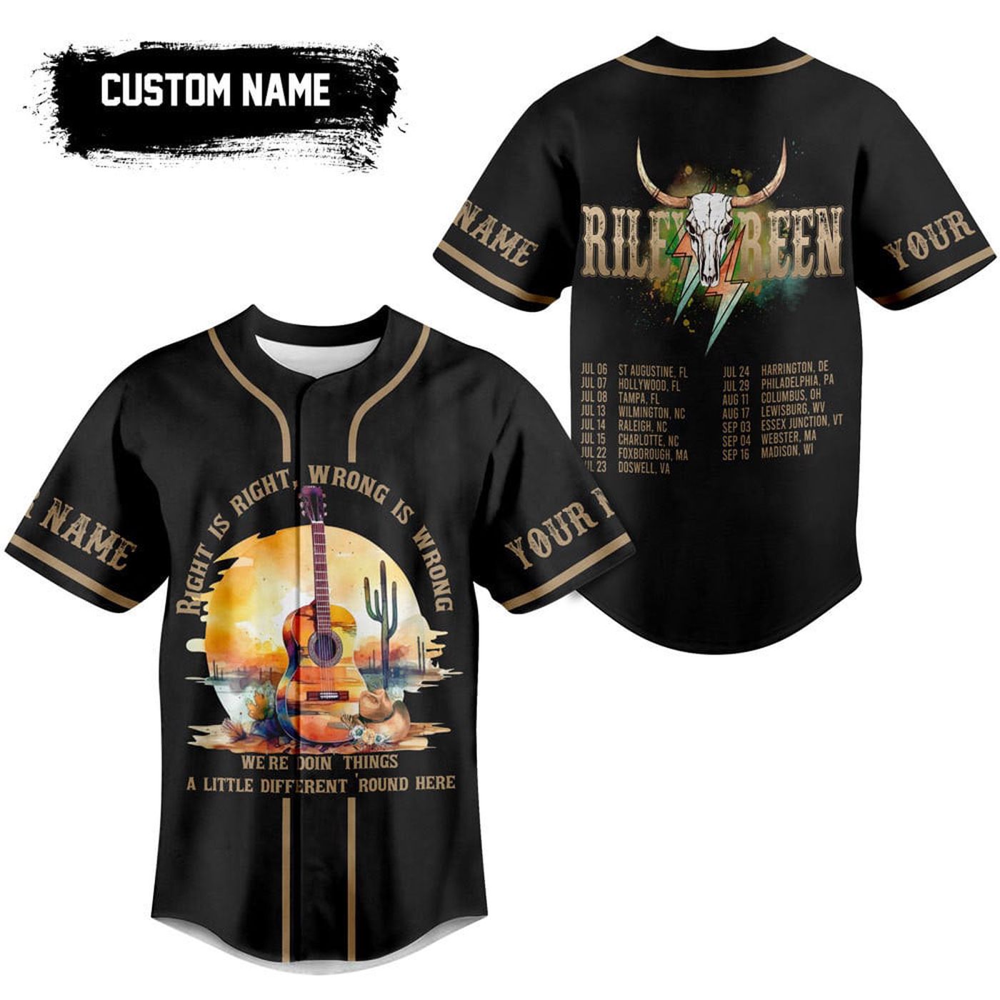 Riley Green Baseball Jersey For Men Women And Kids Gift