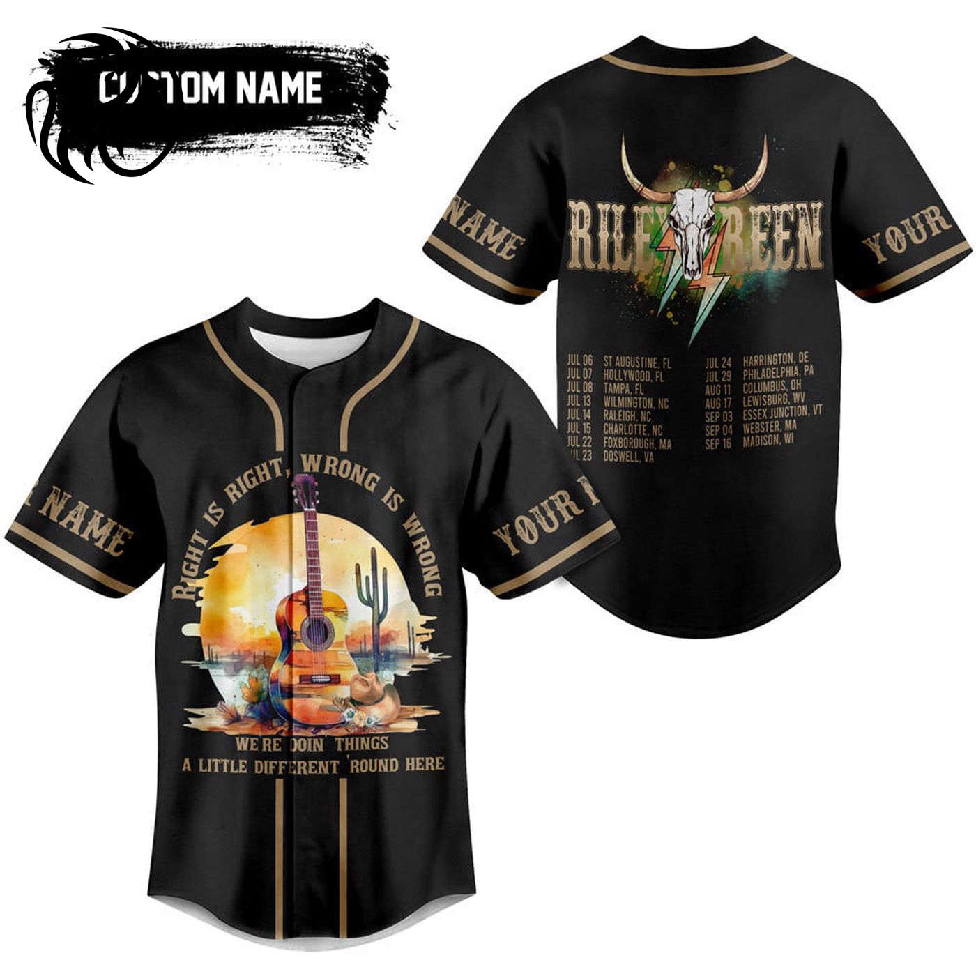 Riley Green Baseball Jersey For Men Women And Kids Gift