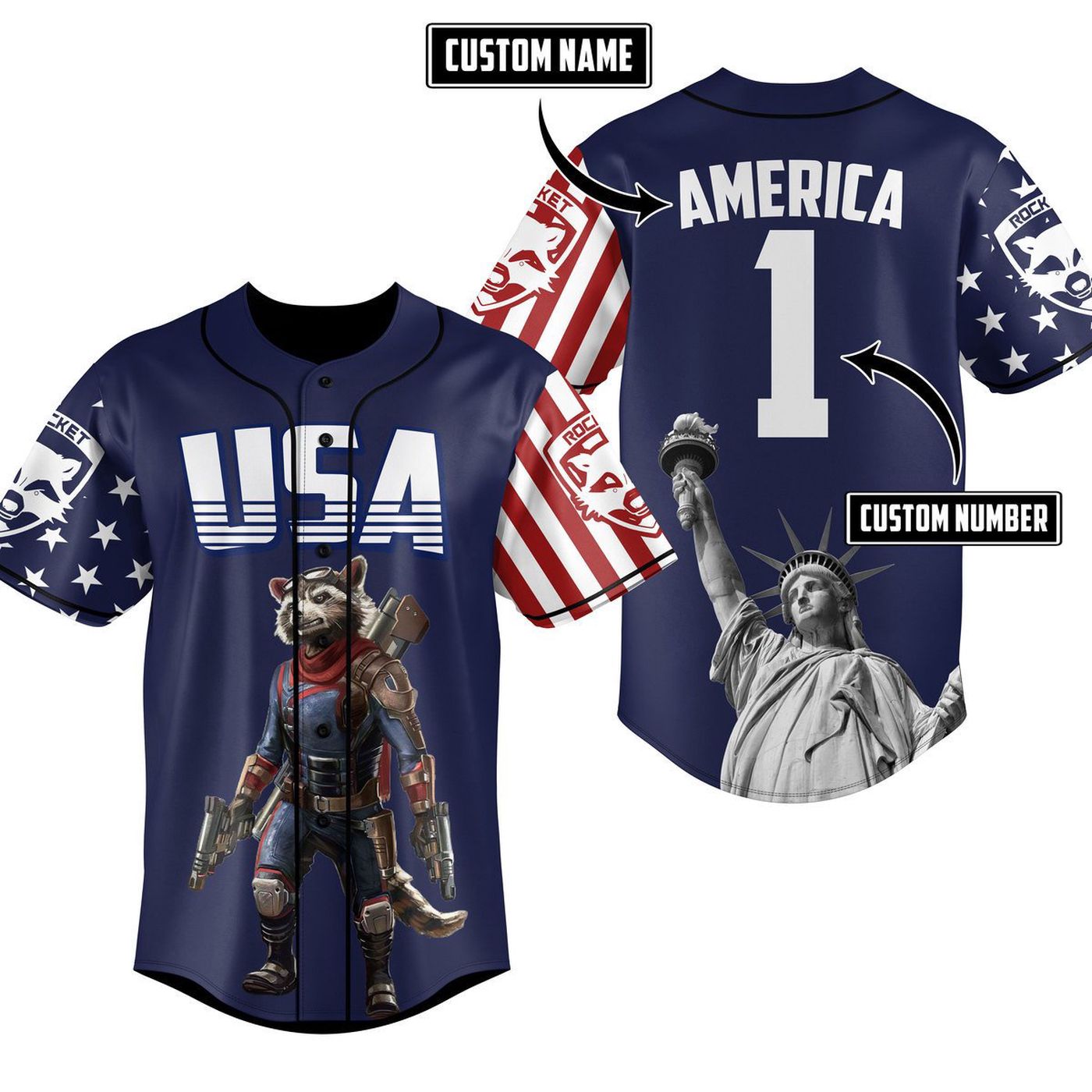 Rocket Raccoon Baseball Jersey For Men Women And Kids Gift