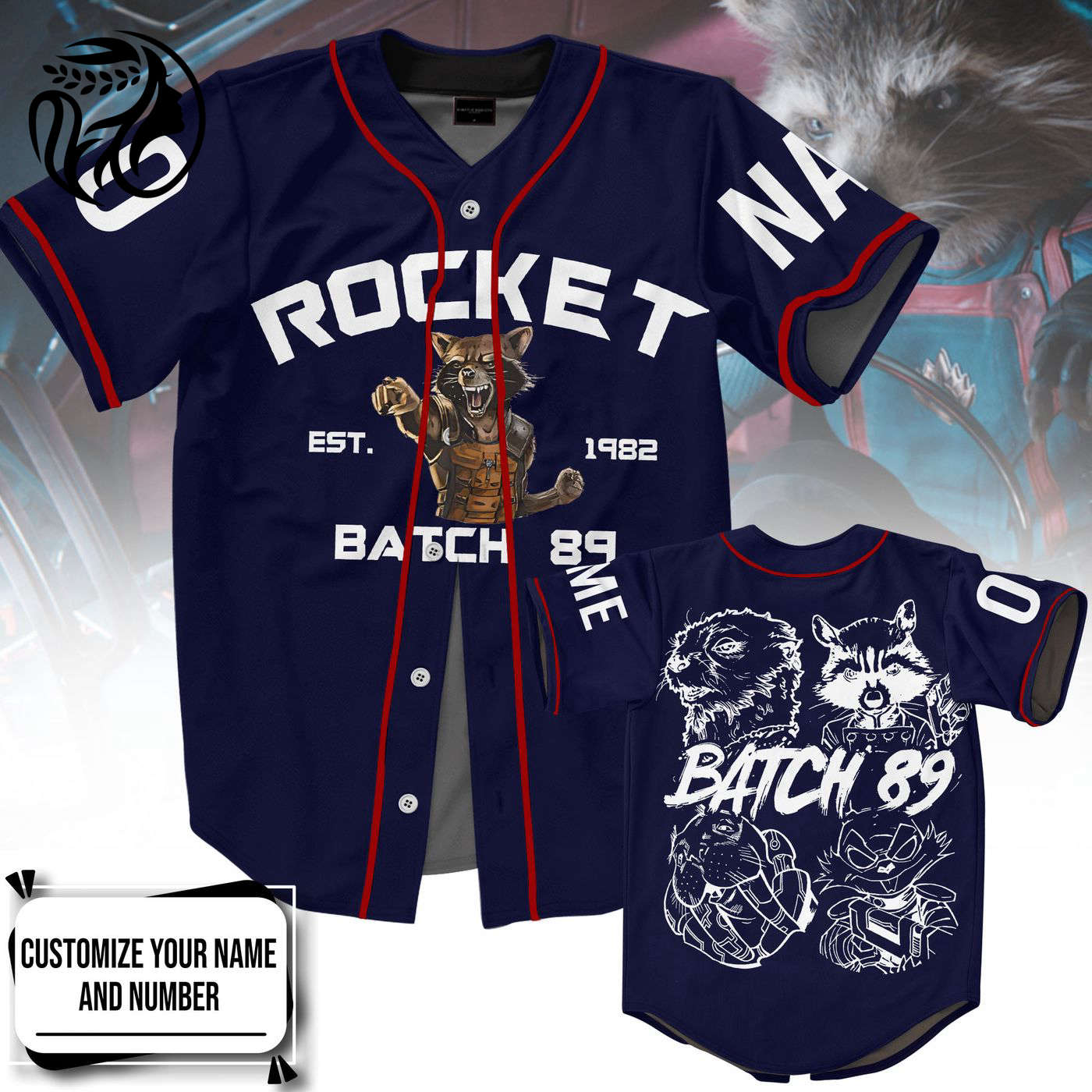 Rocket Raccoon Baseball Jersey For Men Women And Kids Gift