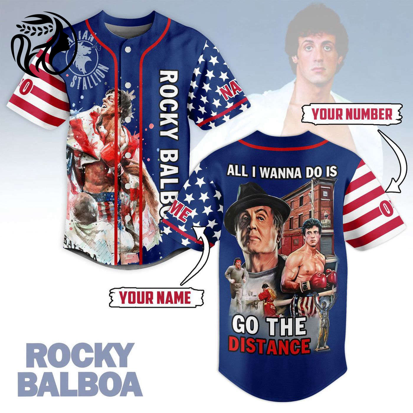 Rocky Balboa Baseball Jersey For Men Women And Kids Gift
