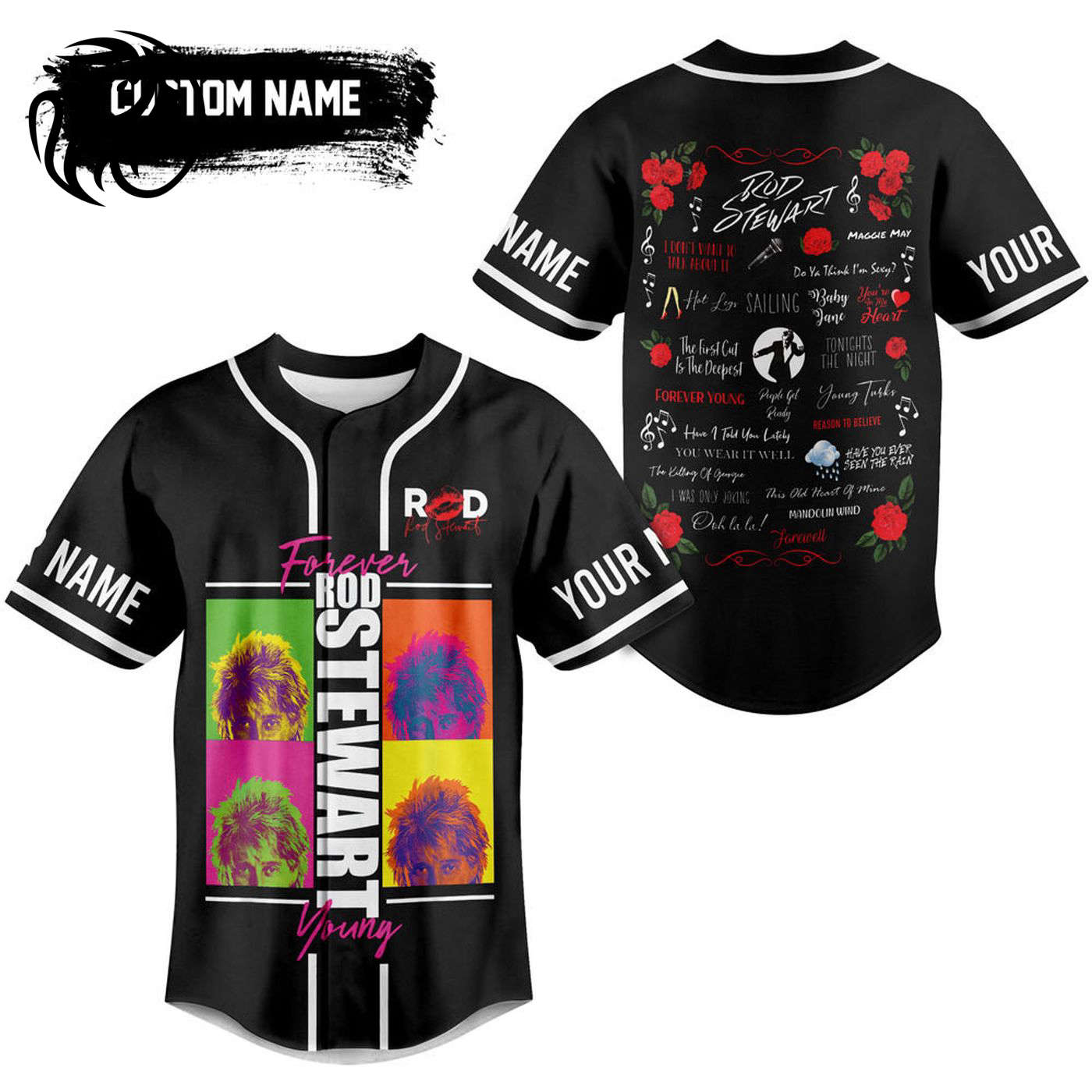 Rod Stewart Baseball Jersey For Men Women And Kids Gift