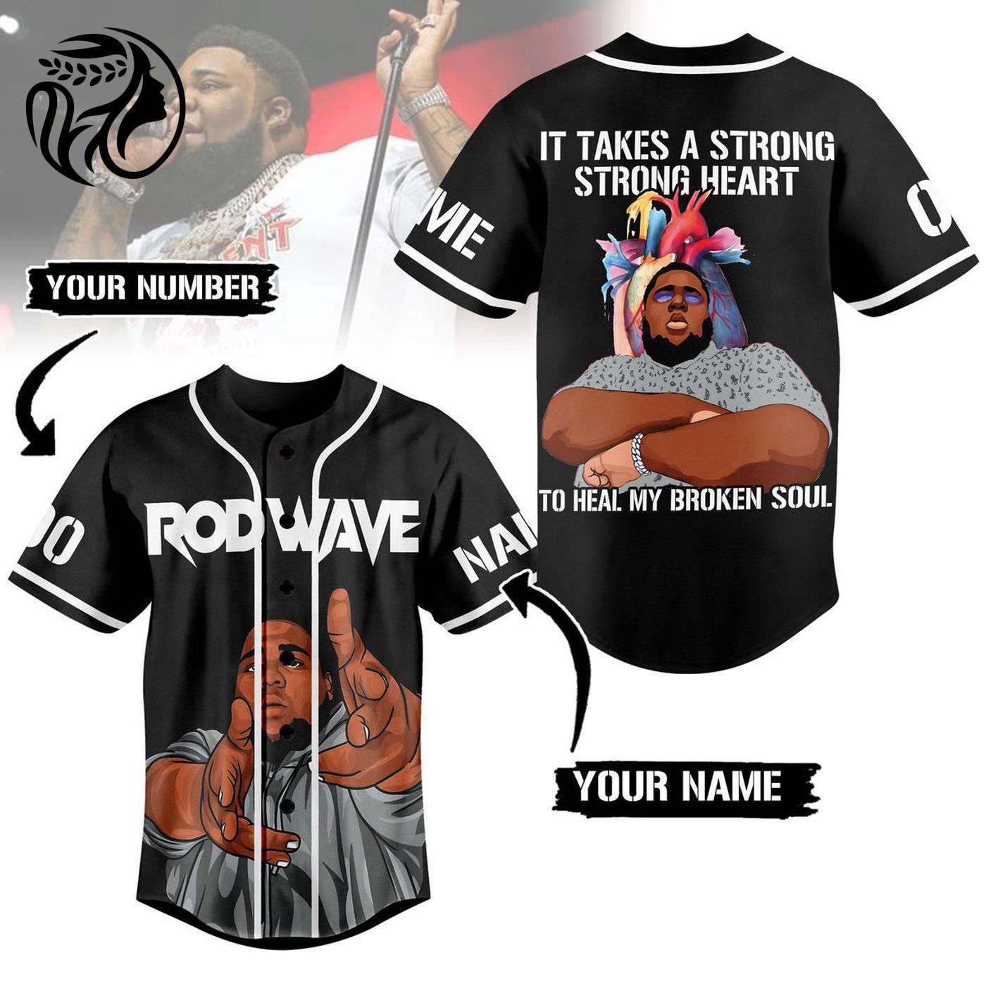 Rod Wave Baseball Jersey For Men Women And Kids Gift