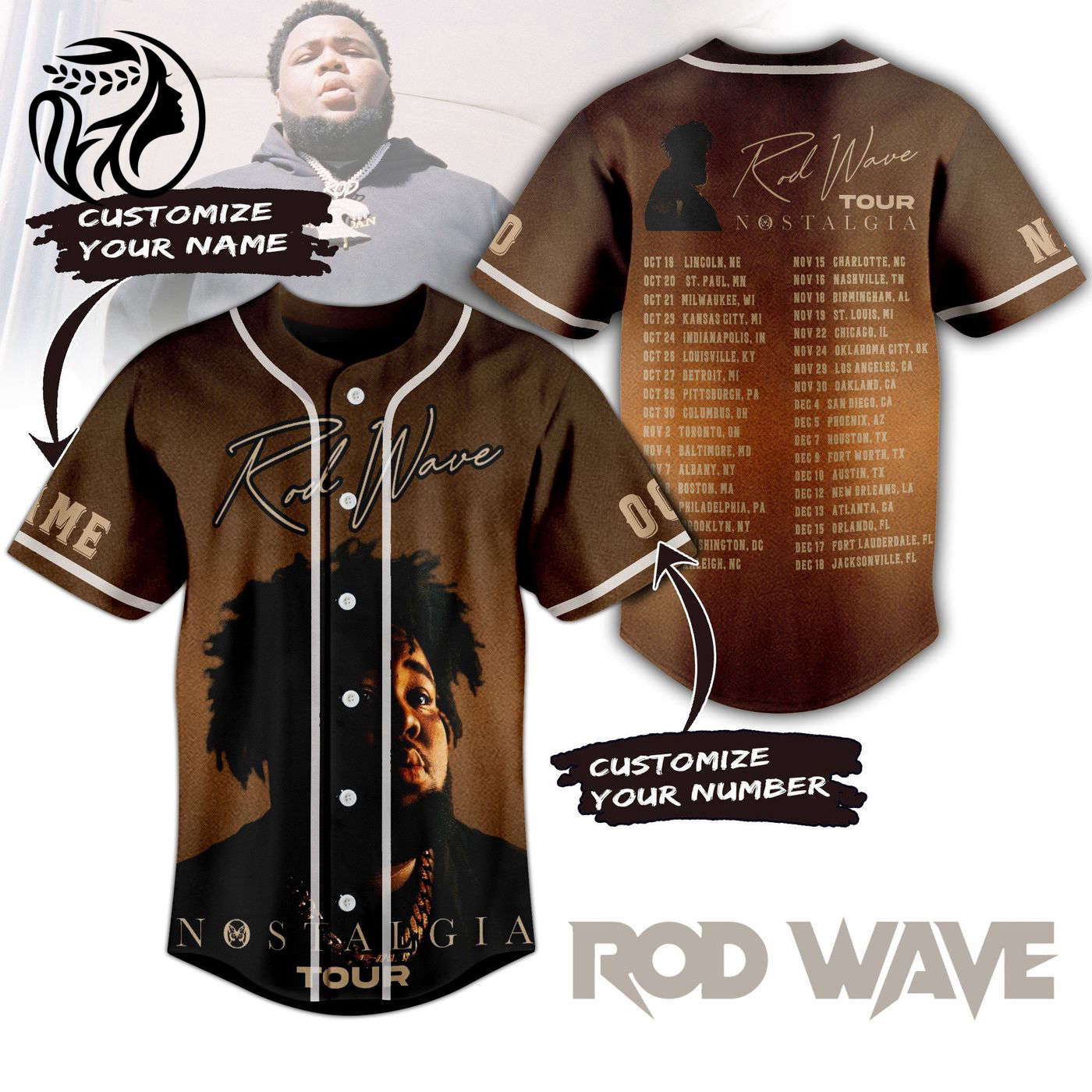 Rod Wave Baseball Jersey For Men Women And Kids Gift