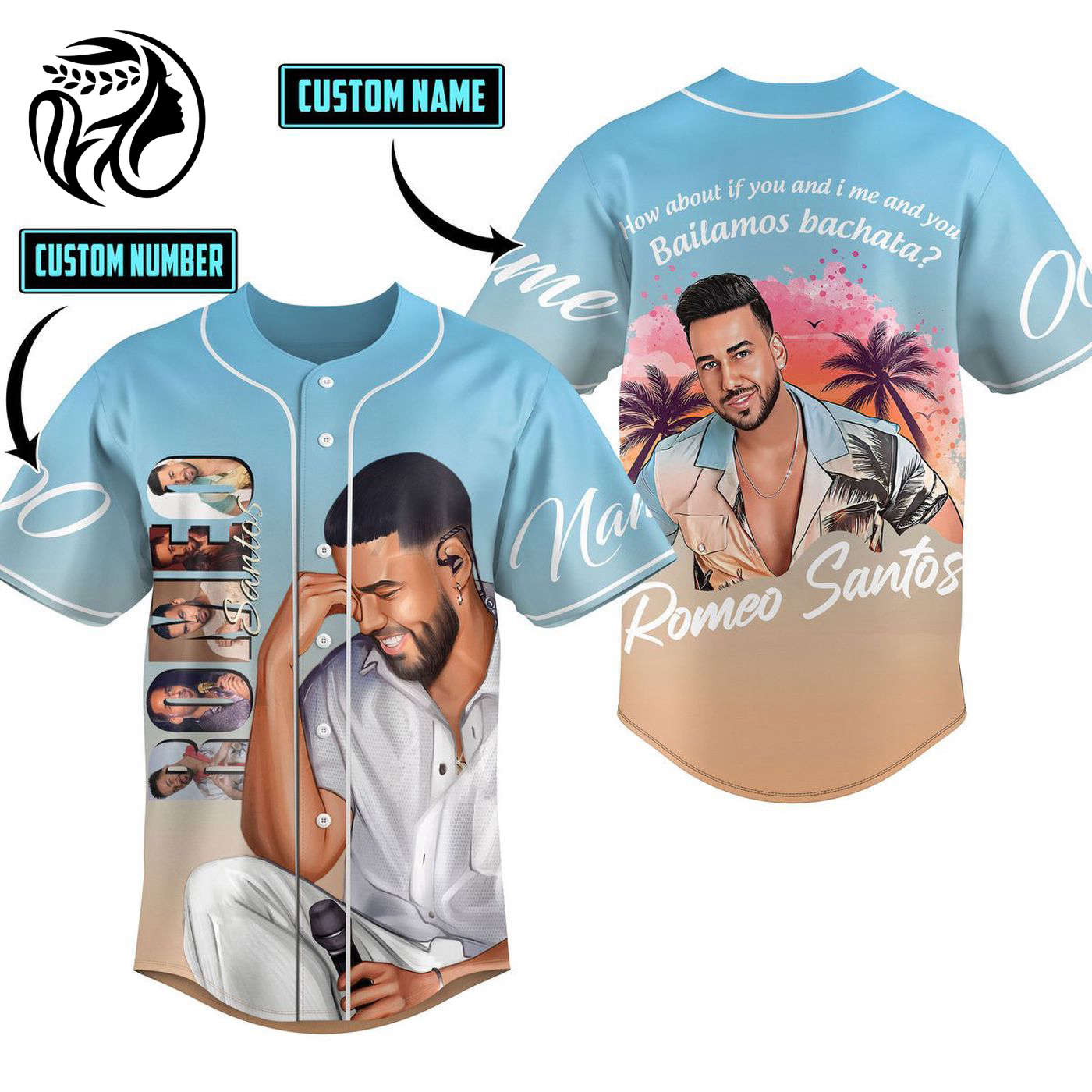 Romeo Santos Baseball Jersey For Men Women And Kids Gift