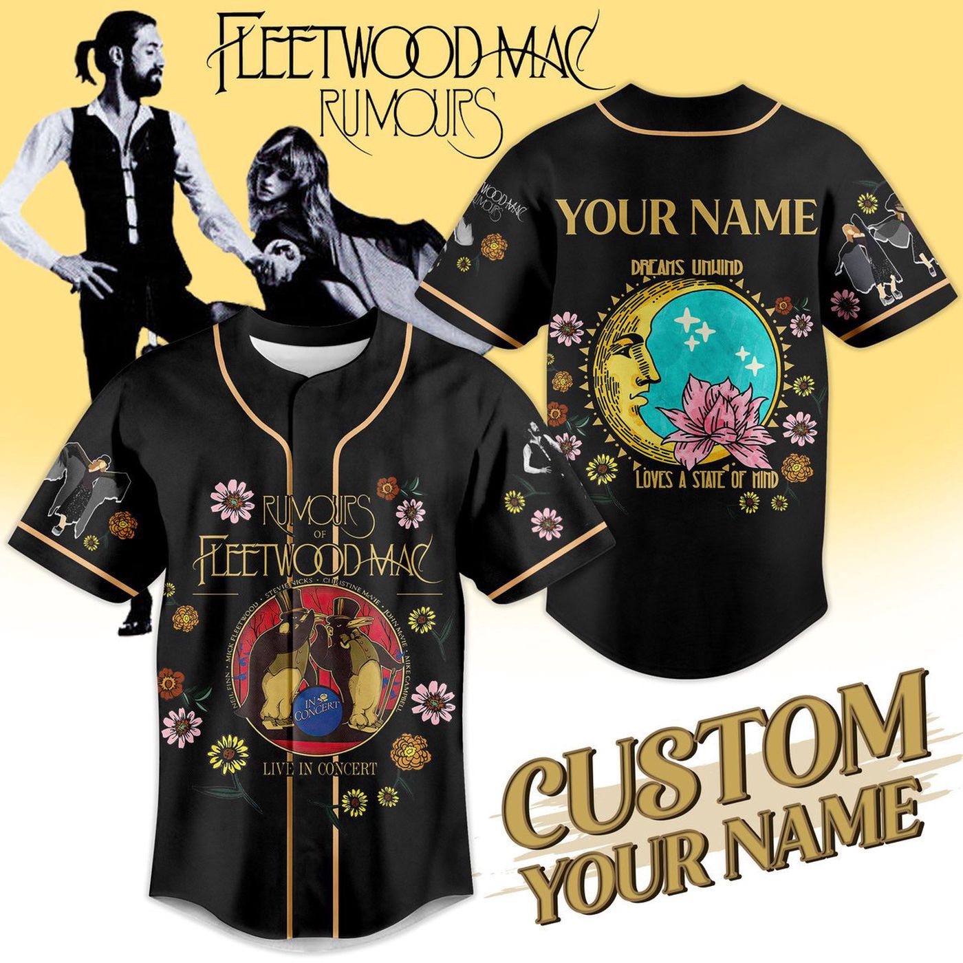 Rumours Fleetwood Mac Baseball Jersey For Men Women And Kids Gift