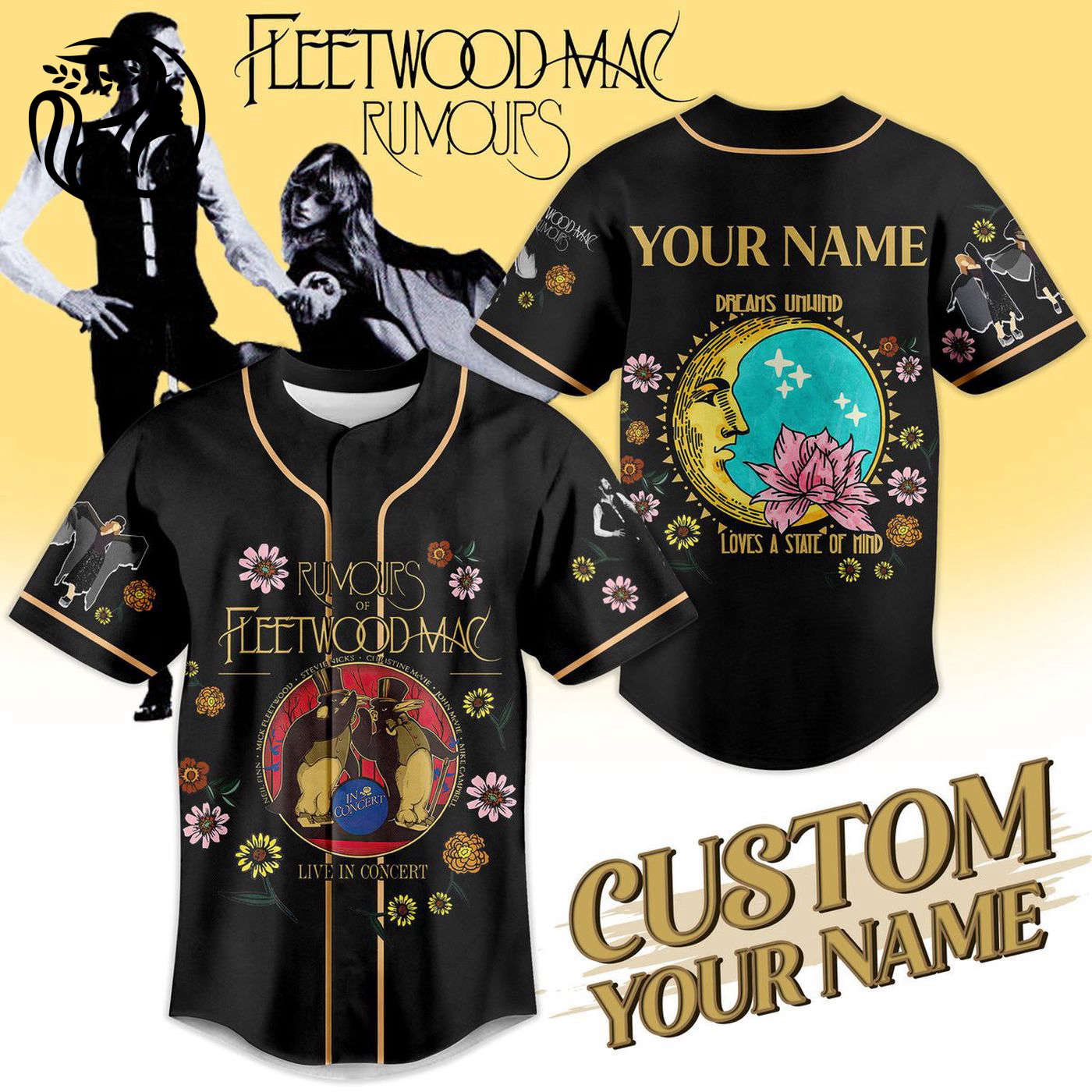 Rumours Fleetwood Mac Baseball Jersey For Men Women And Kids Gift