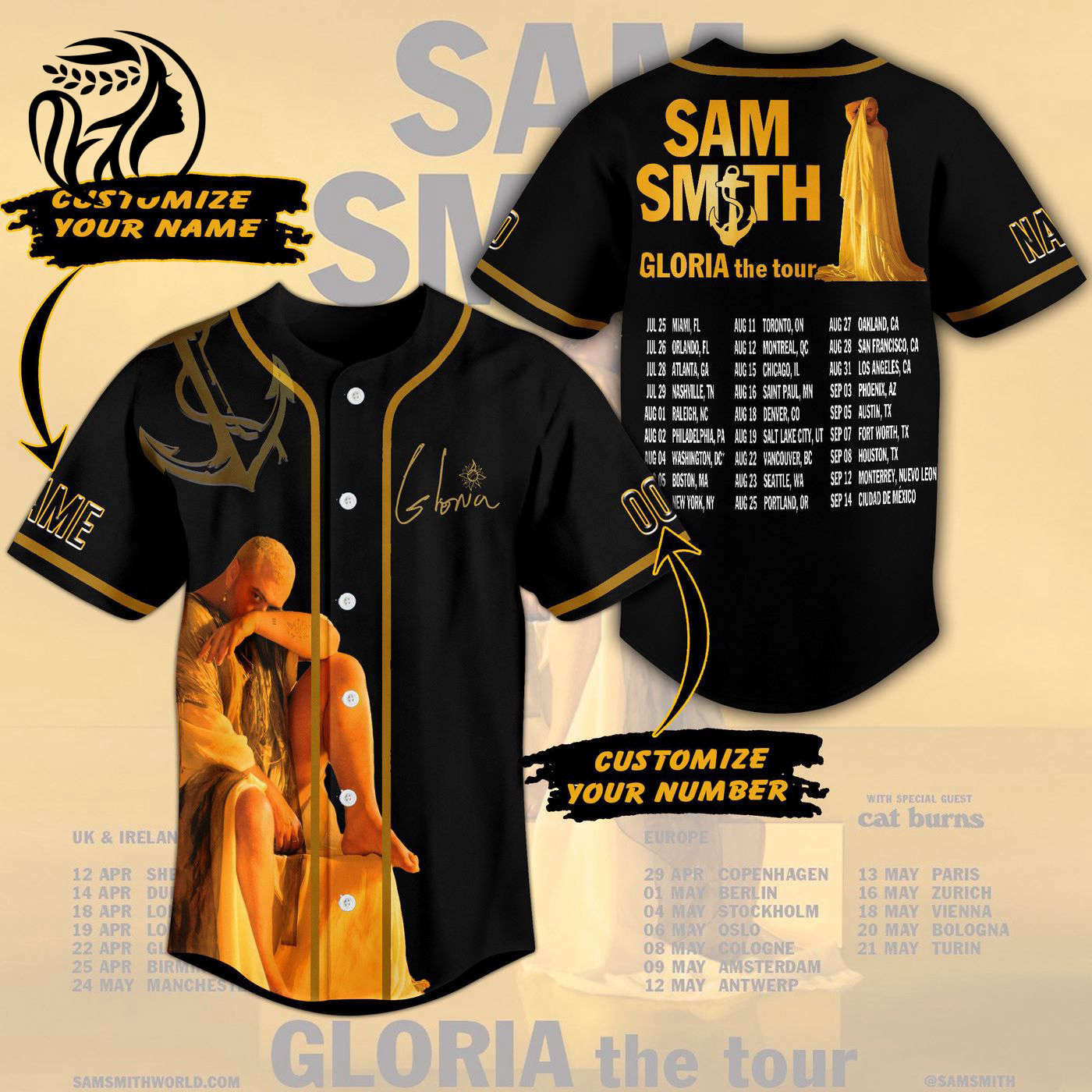 Sam Smith Baseball Jersey For Men Women And Kids Gift