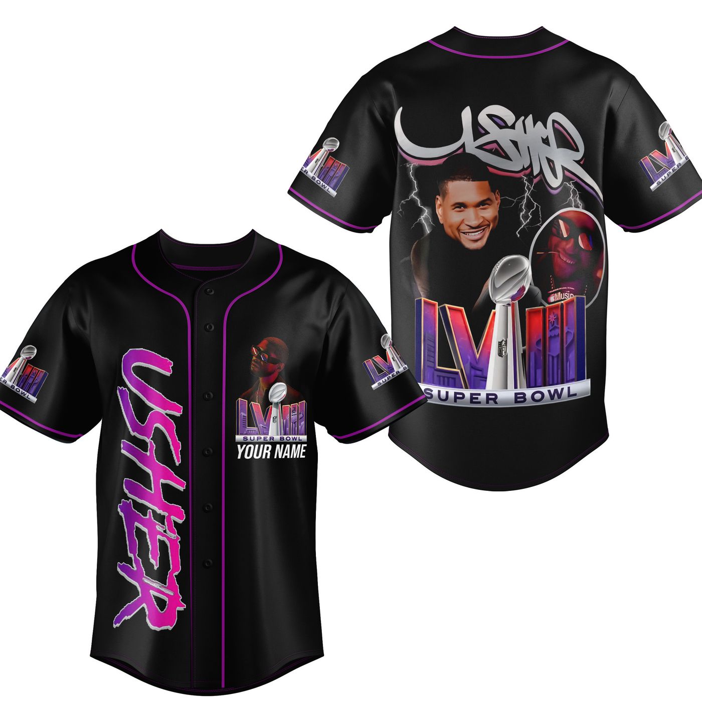 SB Gift Usher Baseball Jersey For Men Women And Kids Gift
