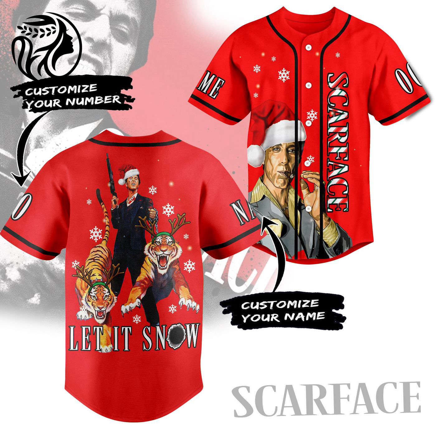 Scarface Baseball Jersey For Men Women And Kids Gift