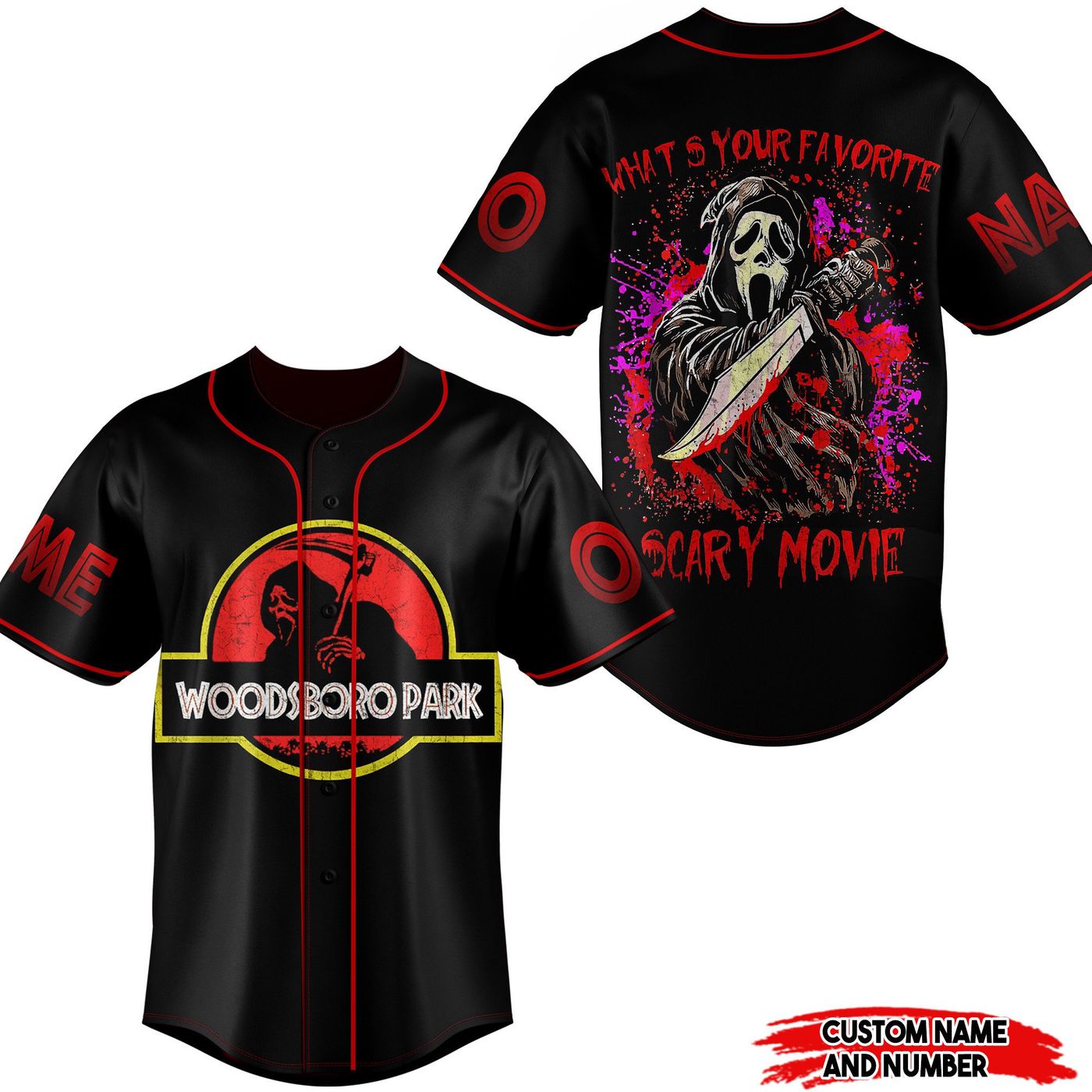 Scary Movie Baseball Jersey For Men Women And Kids Gift