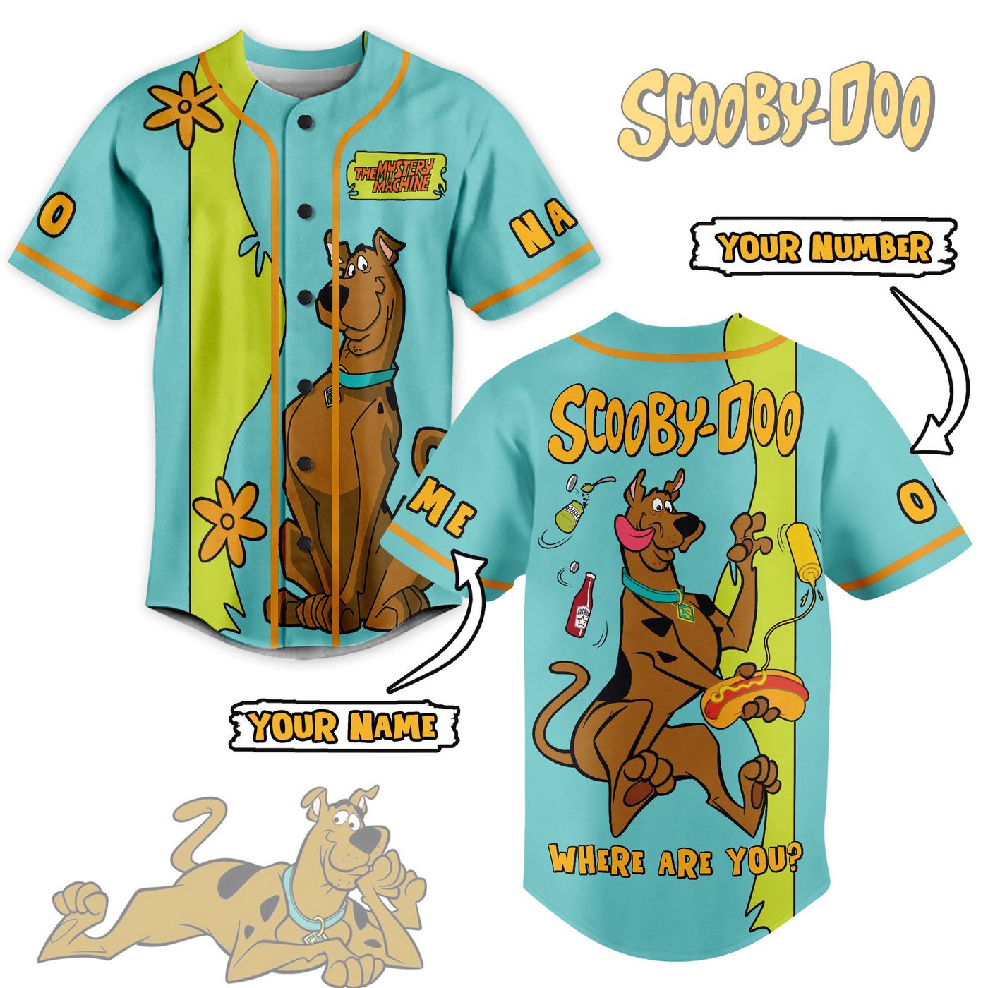 Scooby Doo Baseball Jersey For Men Women And Kids Gift