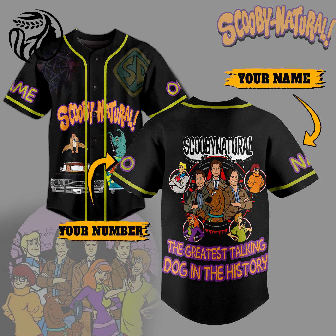 Scoobynatural Baseball Jersey For Men Women And Kids Gift