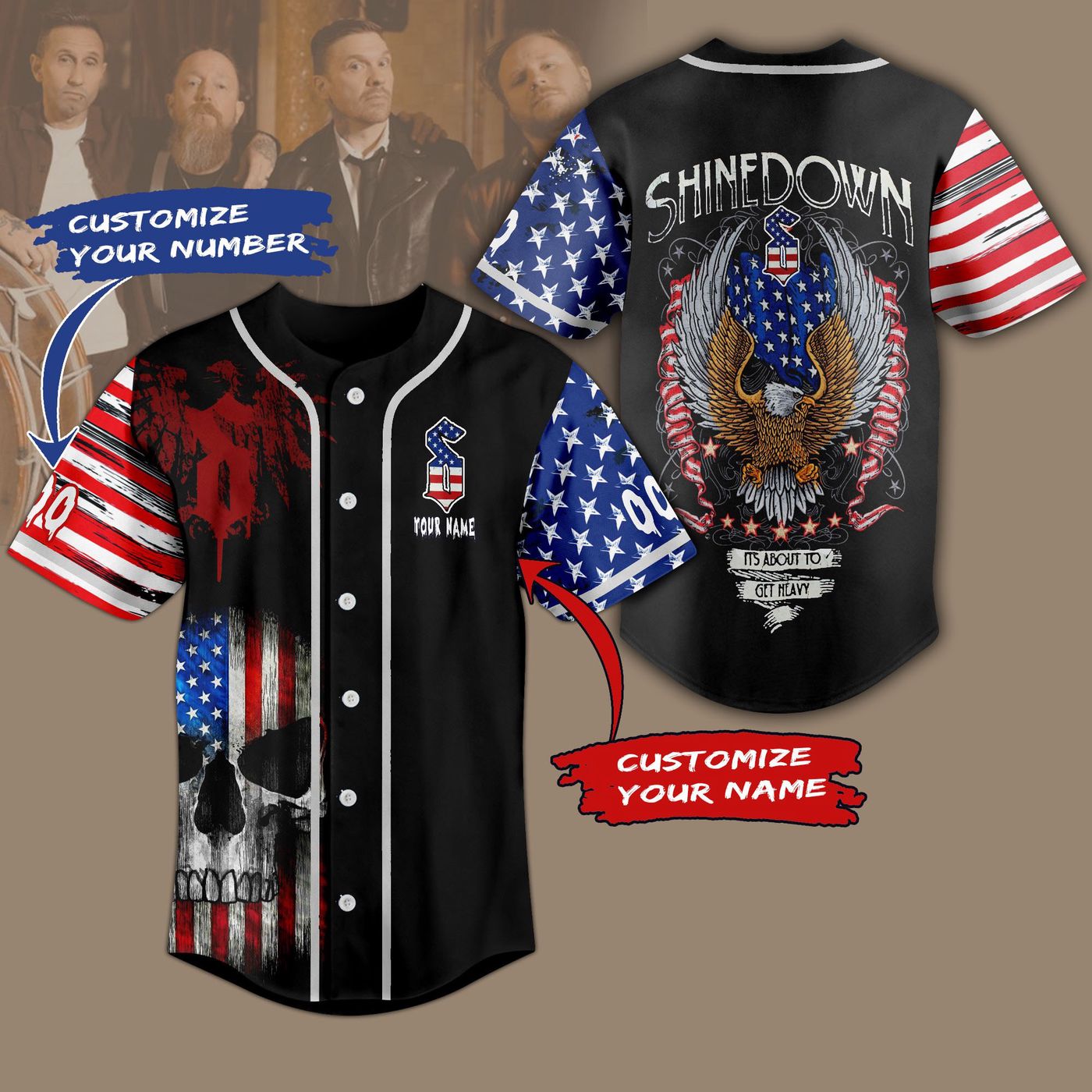 Shinedown Baseball Jersey For Men Women And Kids Gift