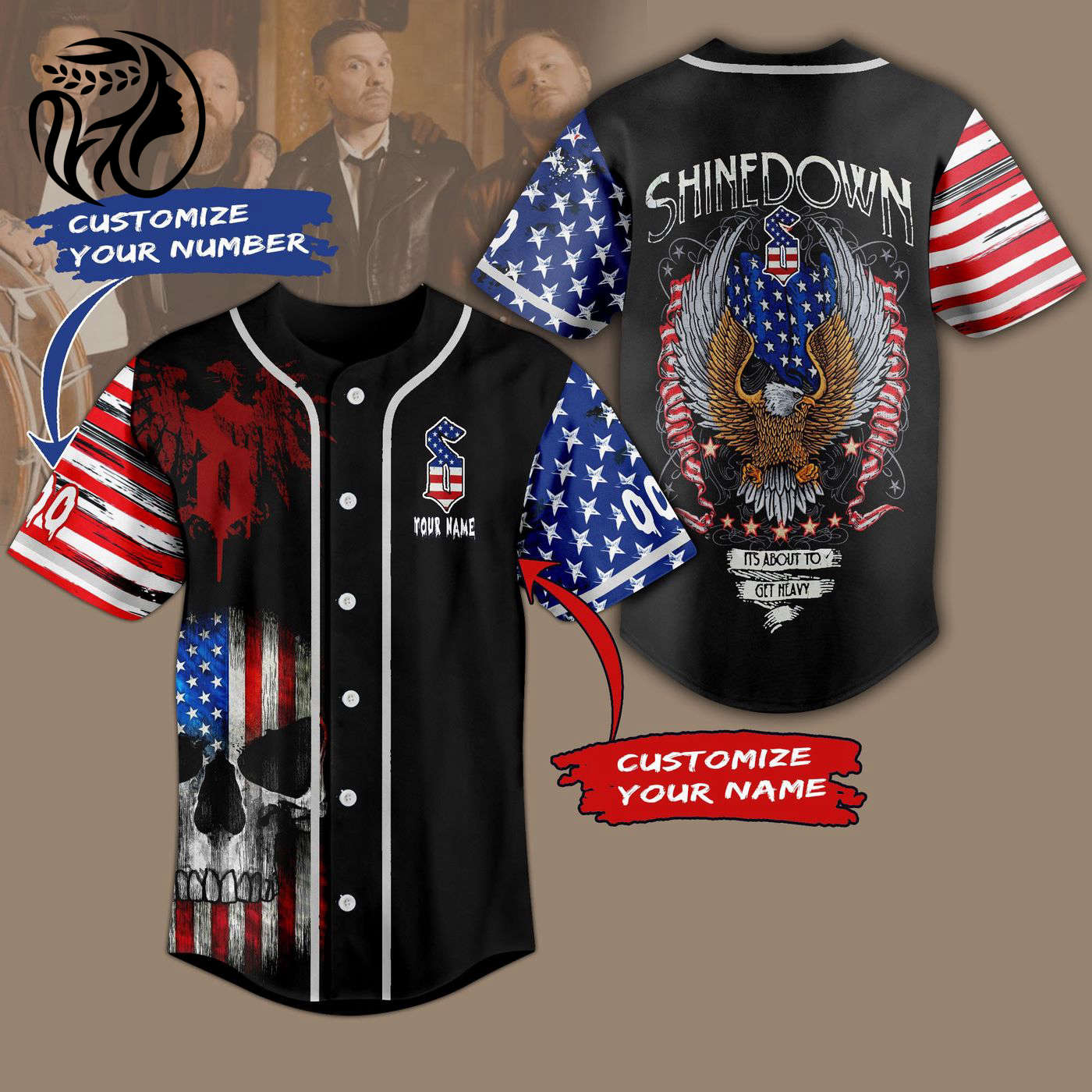 Shinedown Baseball Jersey For Men Women And Kids Gift