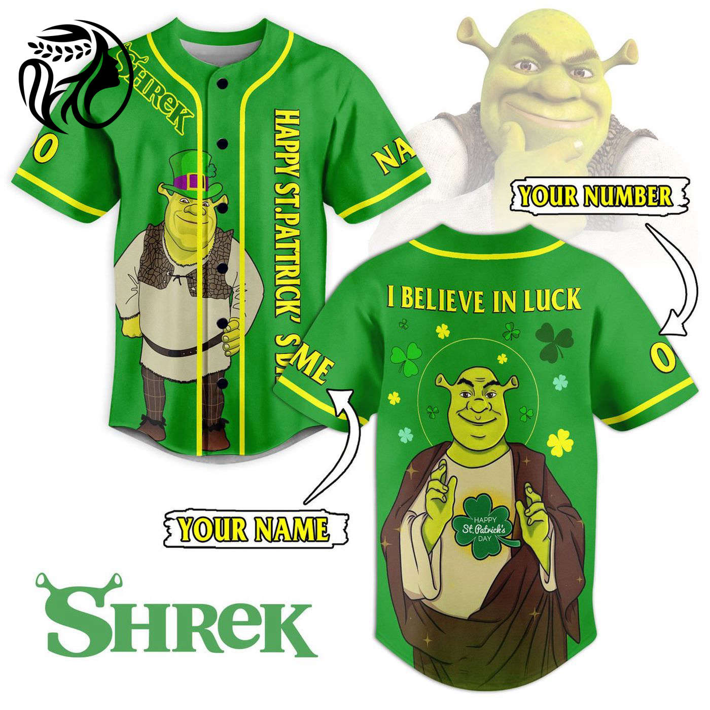 Shrek Baseball Jersey For Men Women And Kids Gift
